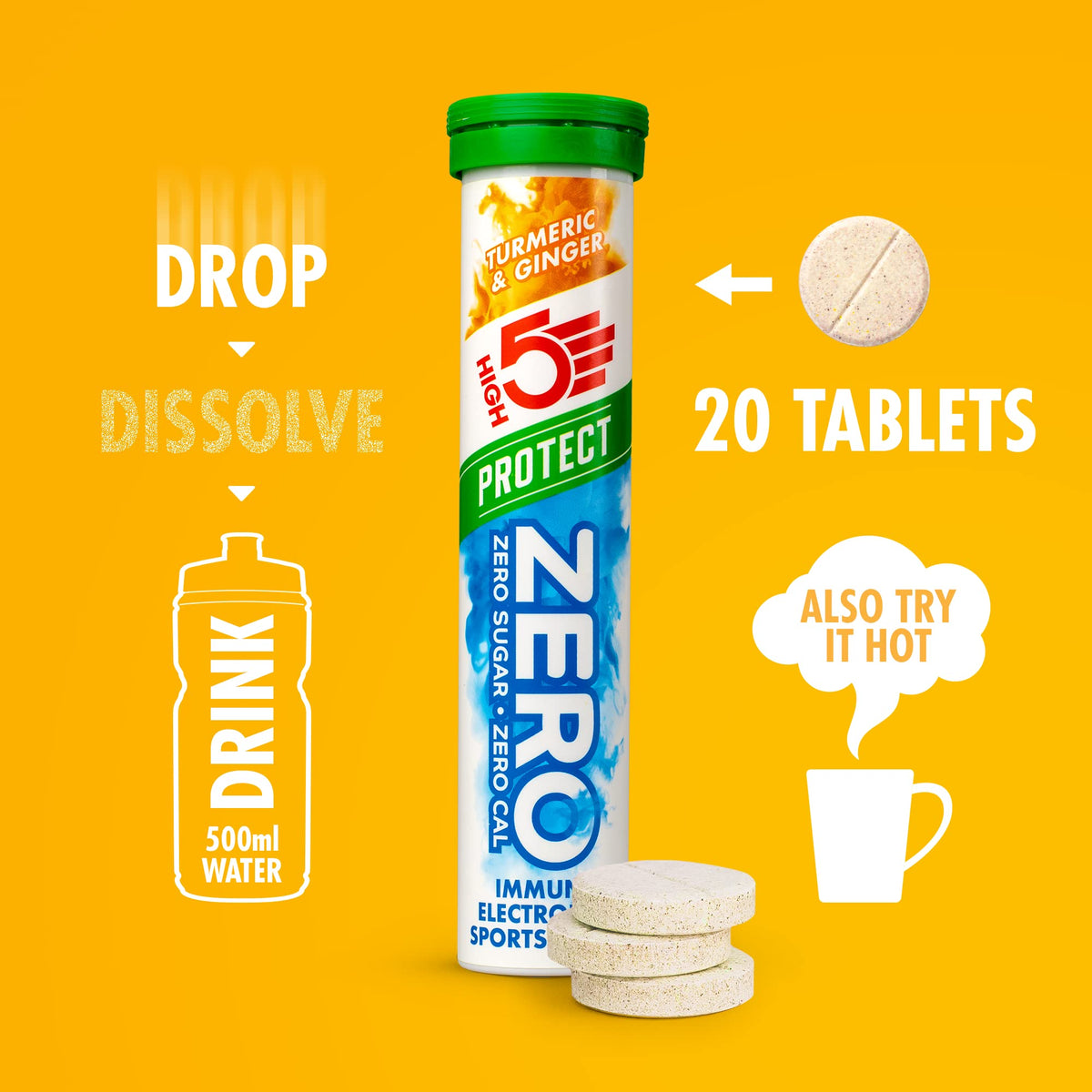 HIGH5 Zero Electrolyte Tablets for Hydration, Berry, 20 Tablets