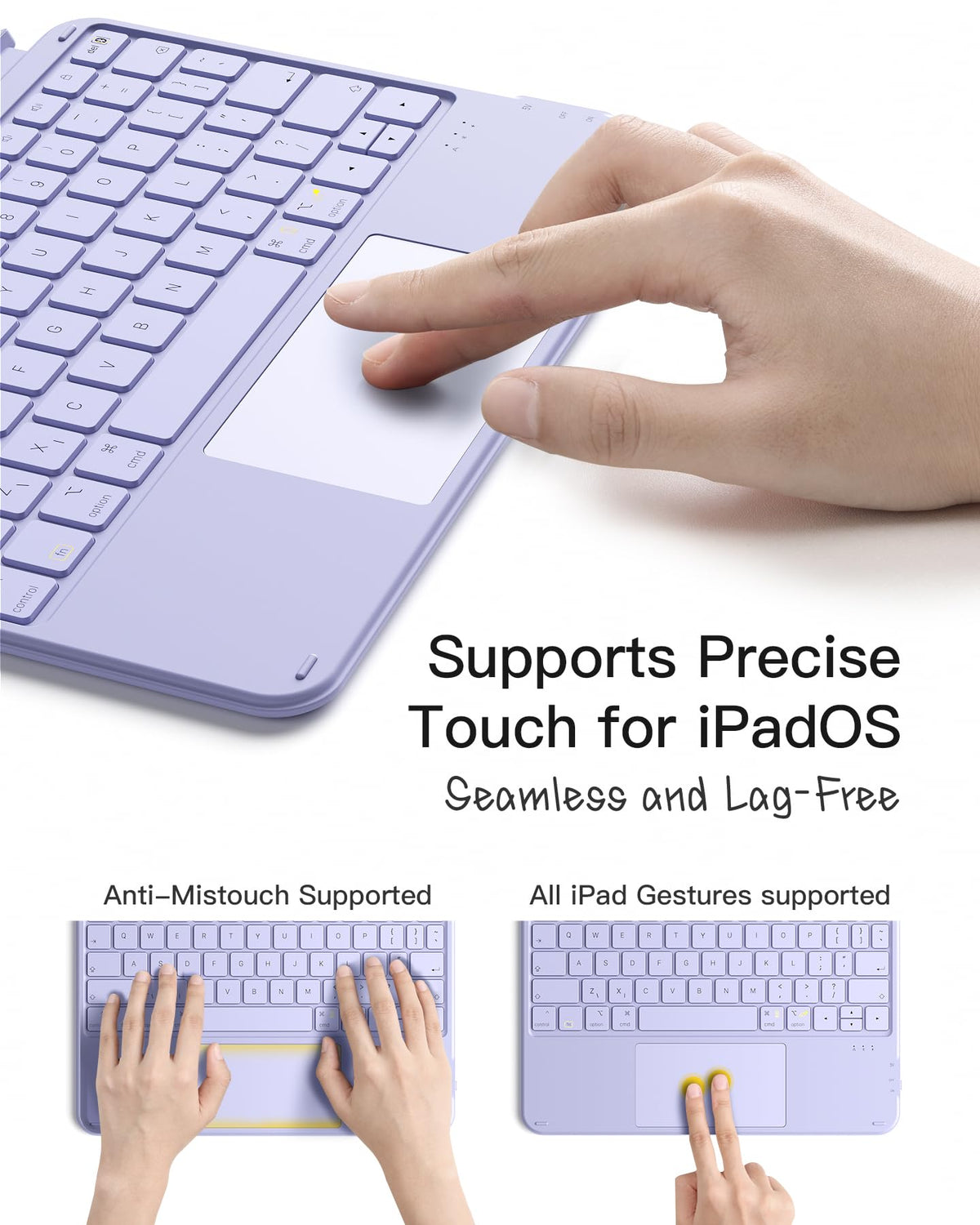 Inateck Keyboard Case with Tracked for iPad A16 11th Gen 11"/10th Gen 10.9"