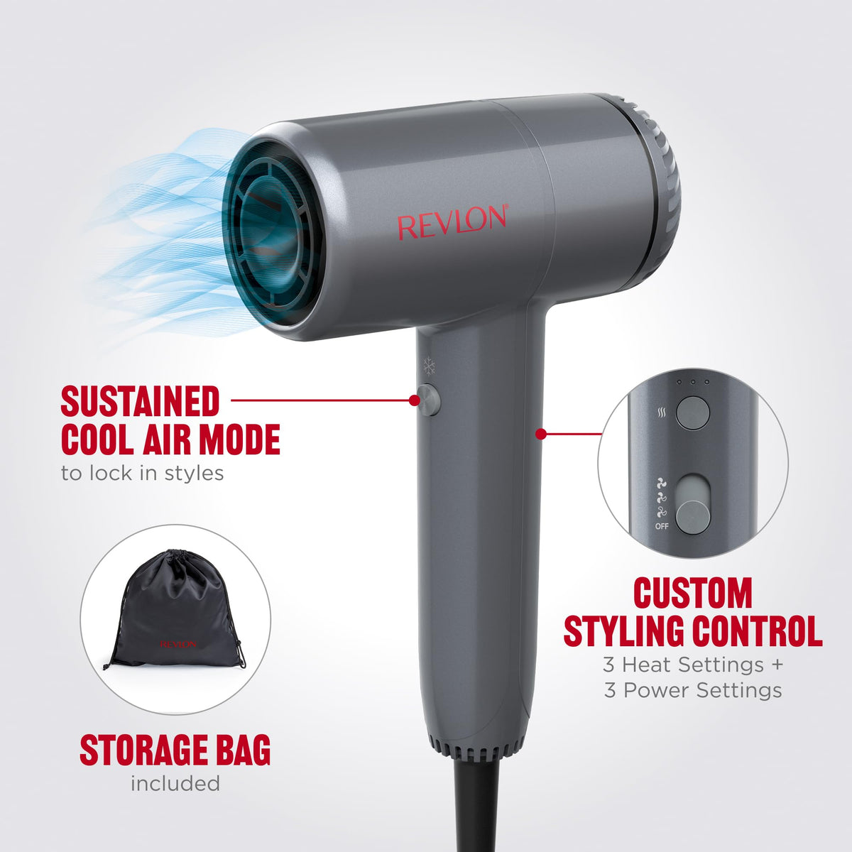 Revlon RVDR5823 Fast and Light Hair Dryer, 2000W