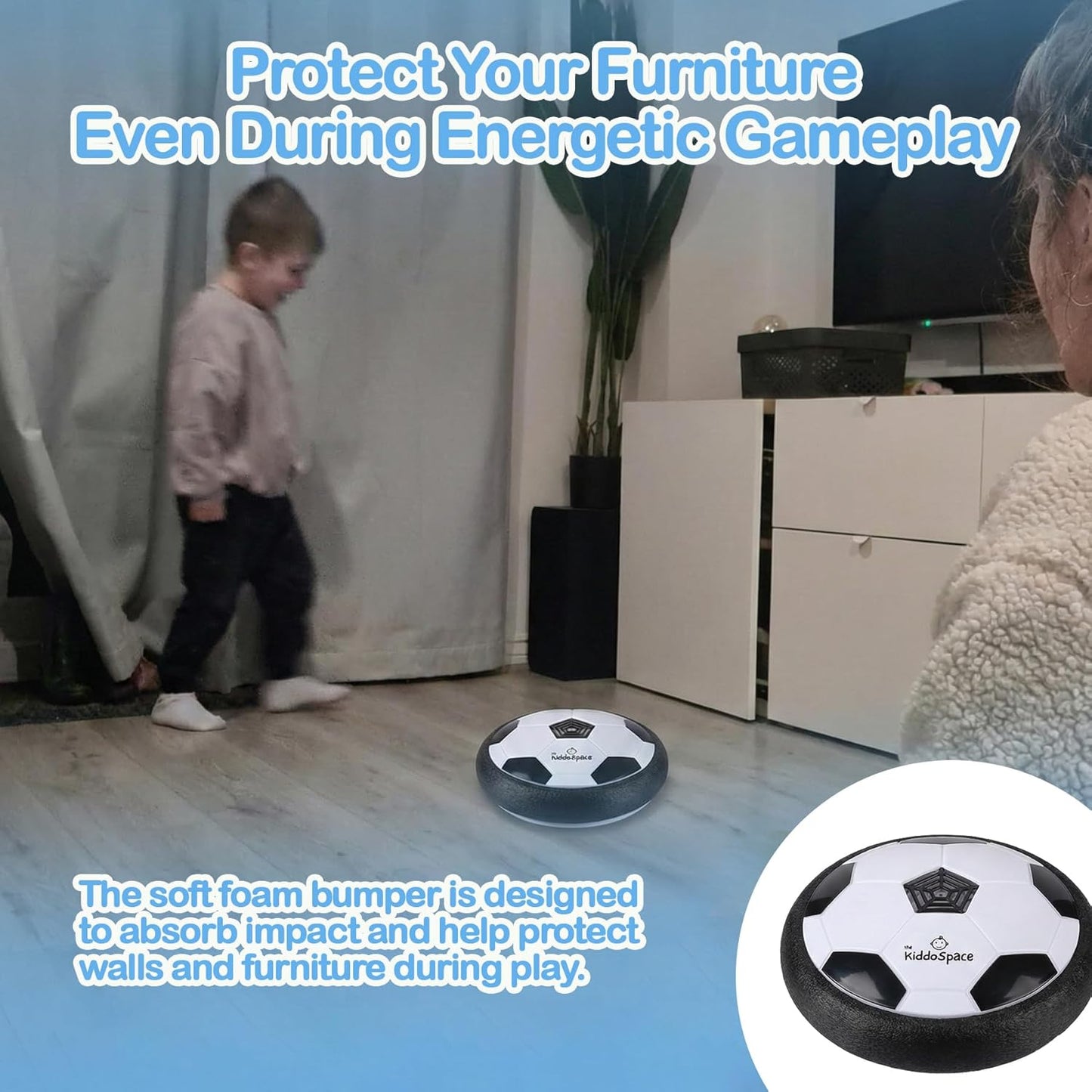 LED Hover Soccer Ball for Kids – Indoor Floating Soccer Toy with Lights - Hover Ball Game for Boys - Fun Sports & Outdoor Play Gift - Cool Birthday Toy for 4–12 Year Old Boys