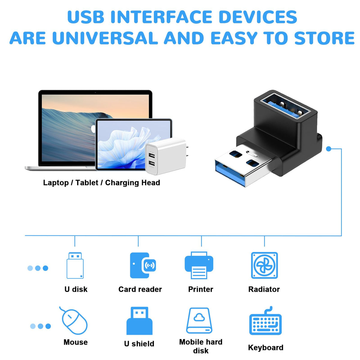 USB C to USB Adaptor, USB to USB C Adapter 3-Pack Charger Cable Converter
