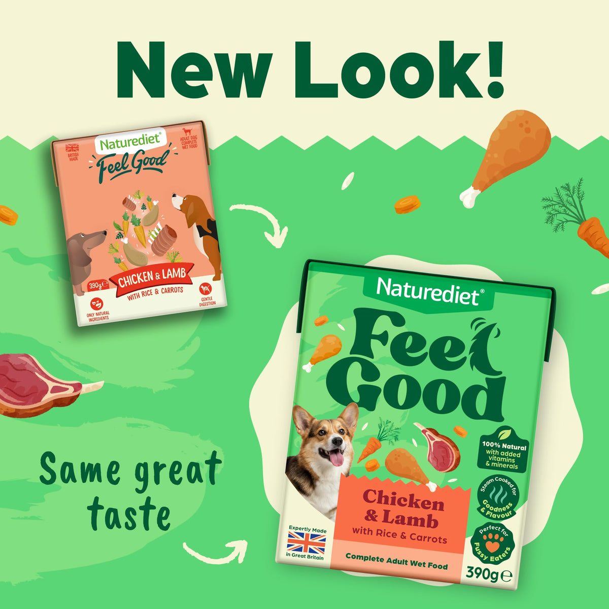 Naturediet Feel Good Wet Dog Food Selection Pack, 390g x 16 Cartons