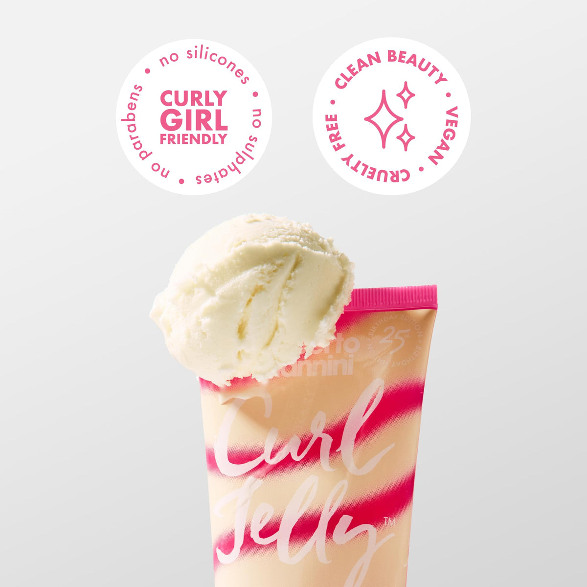 Umberto Giannini Curl Jelly Scrunching Jelly & Creme De Curl Control Cream Duo for Curly or Wavy Hair, Vegan & Cruelty Free, 2 Pack