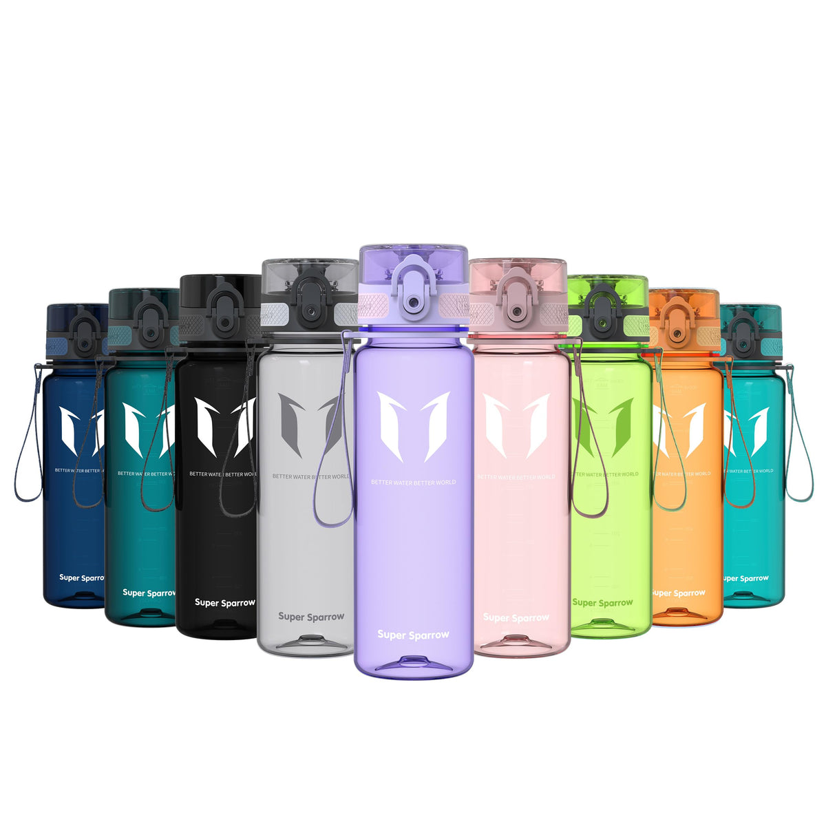 Sparrow Water Bottle 500ml/750ml/1L BPA-Free Tritan Drinks Bottle One-Click