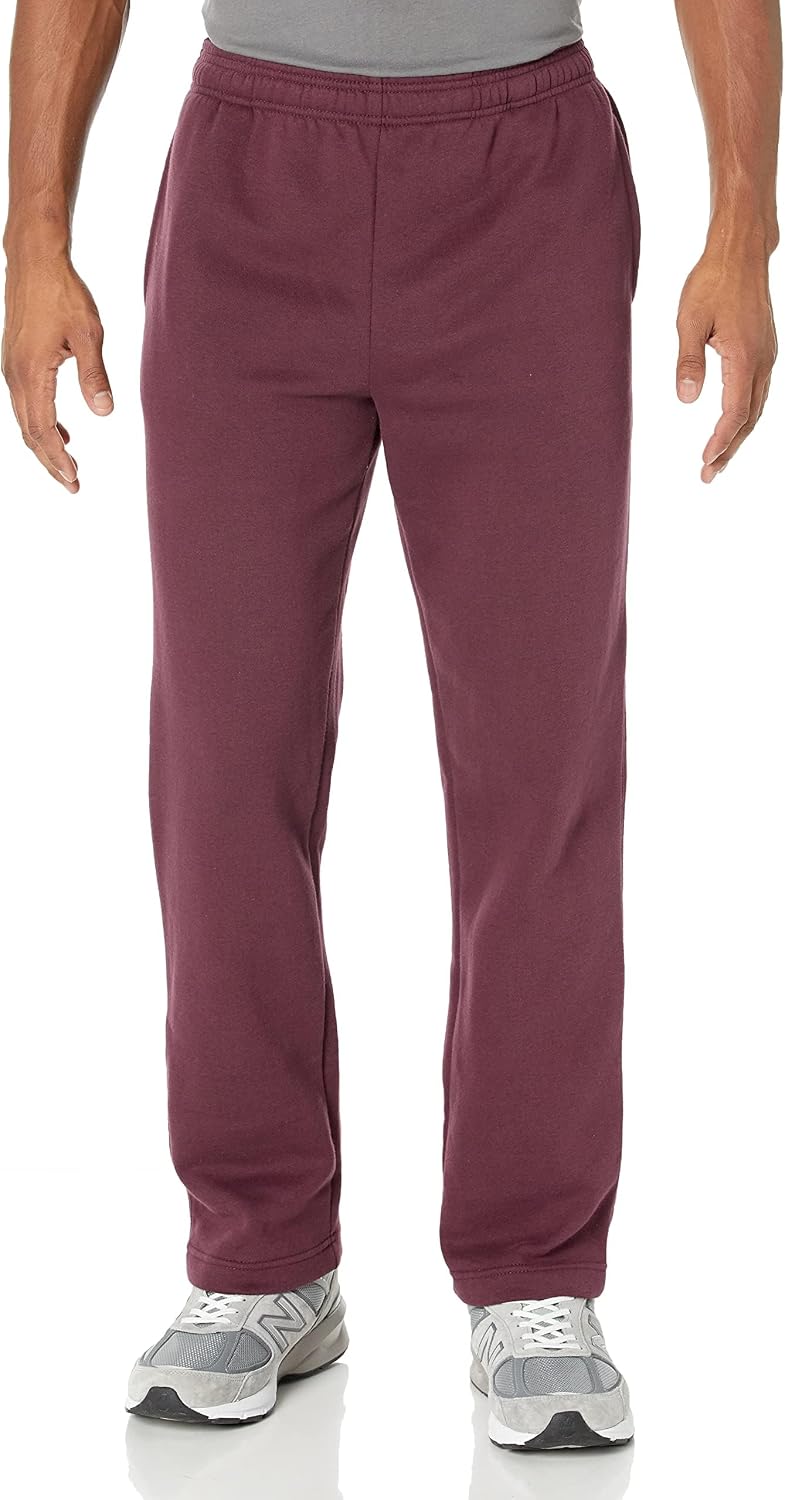 Amazon Essentials Men's Fleece Open Bottom Sweatpant (Available in Big and Tall)