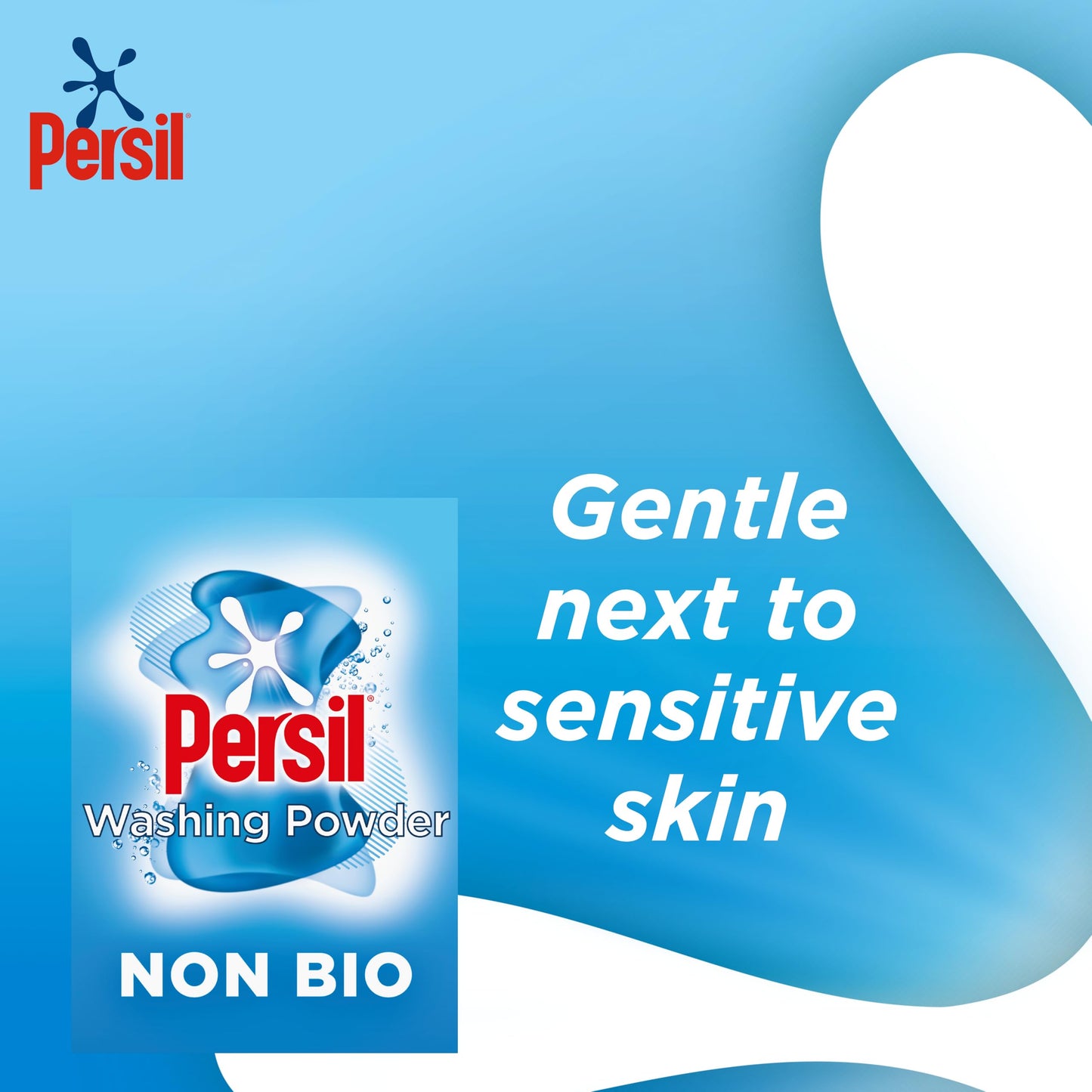 Persil Non Bio Washing Powder gentle next to sensitive skin for outstanding stain removal in cold washes 10 washes (500 g)