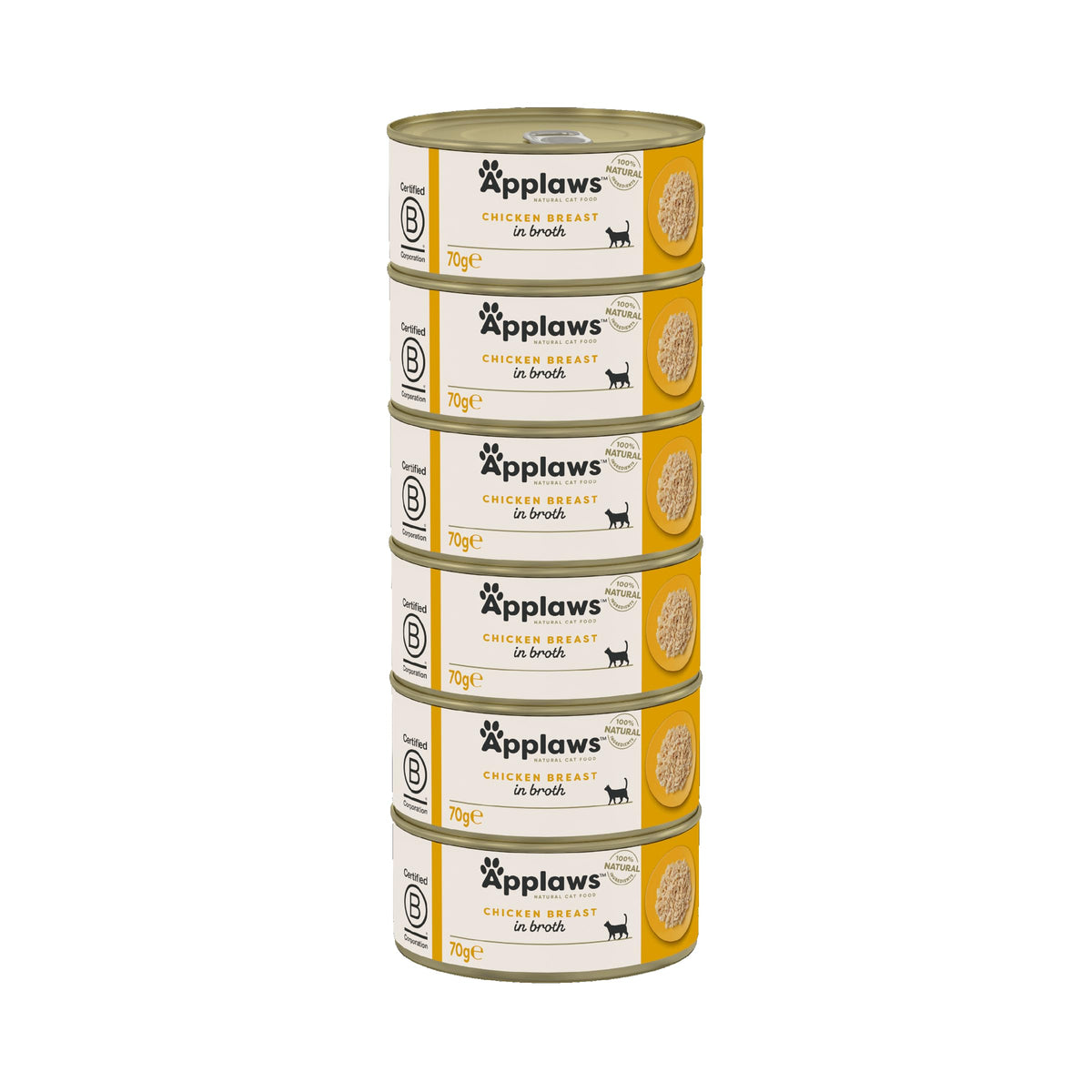 Applaws Natural Wet Cat Food, Multipack Fish Selection in Broth 70 g Tin (Pack of 12)