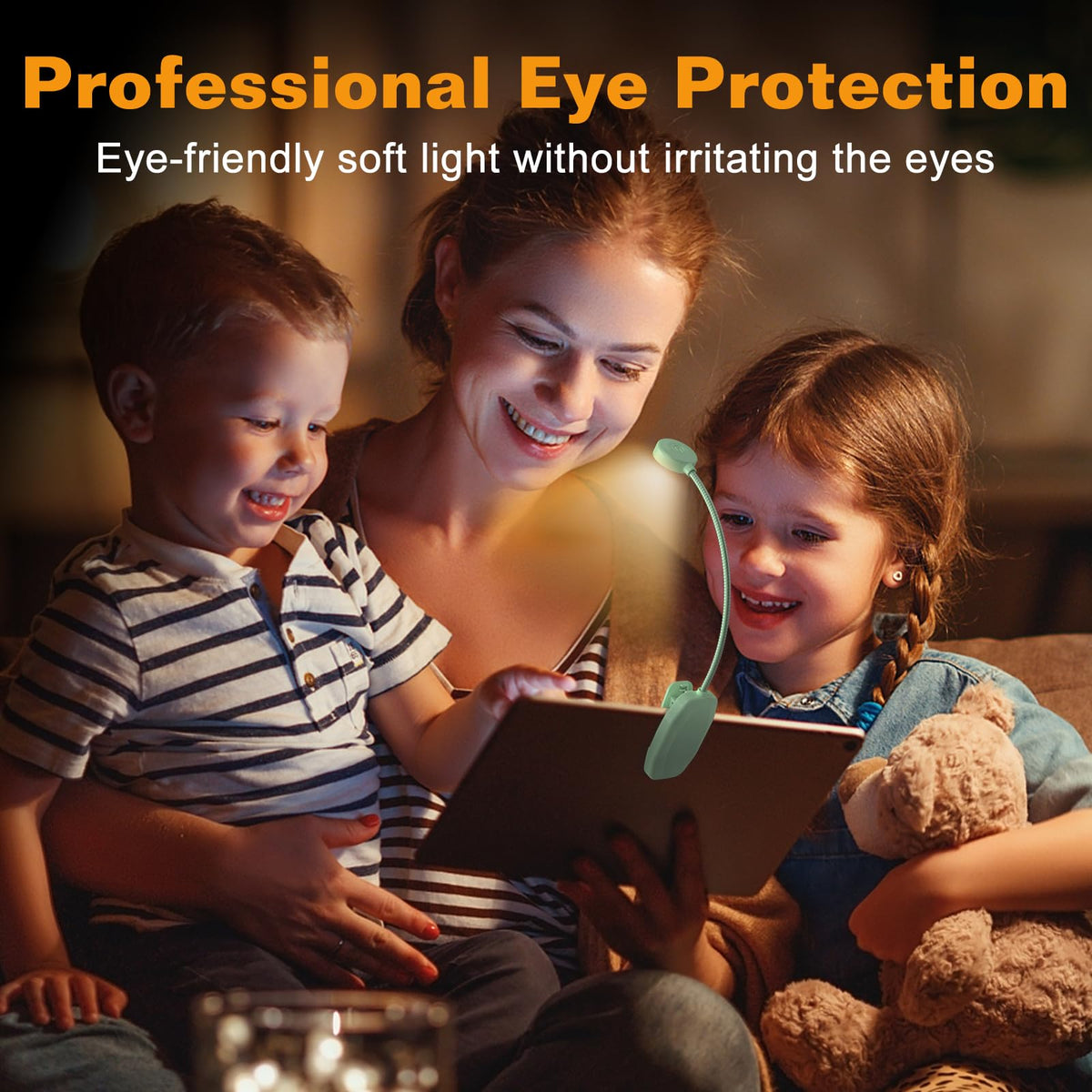 KTEBO Book Reading Light 2 Packs Rechargeable, Eye Care 10 LED Lamp for Reading in Bed - Adjustable Brightness, 3 Color Temperatures, 30+ Hours Runtime, Gifts for Book Lovers
