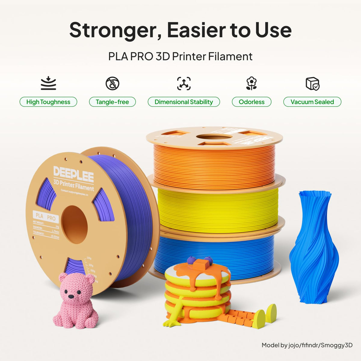 DEEPLEE PLA Filament 1.75mm PLA Pro White*1