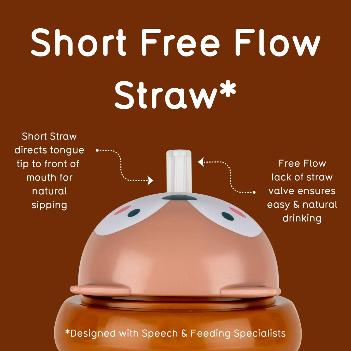 TUM TUM Tippy Up Free Flow Sippy Cup (No Valve), Sippy Cup for Toddlers, 200ml, BPA Free (Pete Polar Bear S3)