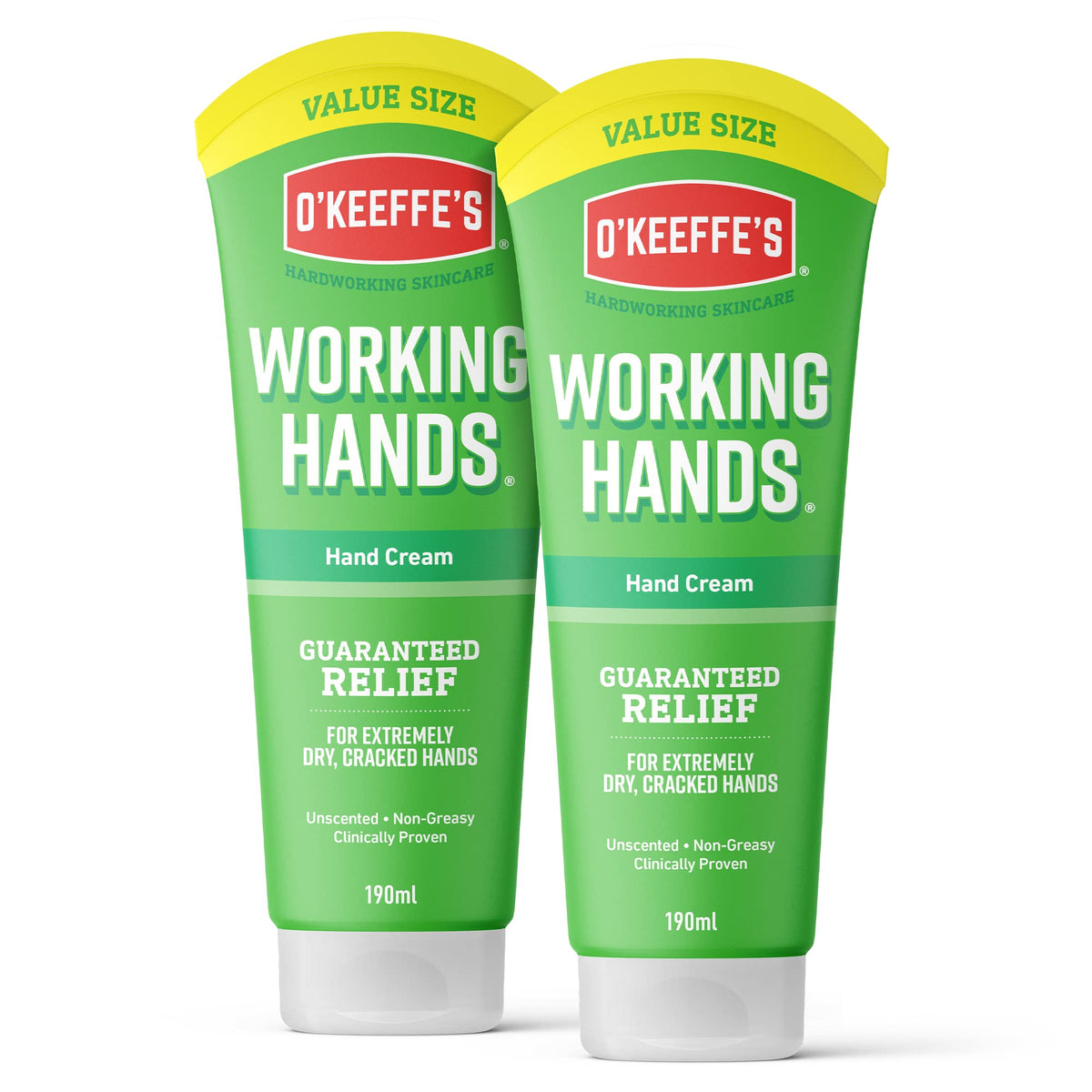 O'Keeffe's Working Hands, 96 g Jar 2 Pack - Hand Cream for Extremely Dry, Cracked Hands | Instantly Increases Moisture Content, Forms a Protective Layer and Prevents Moisture Loss