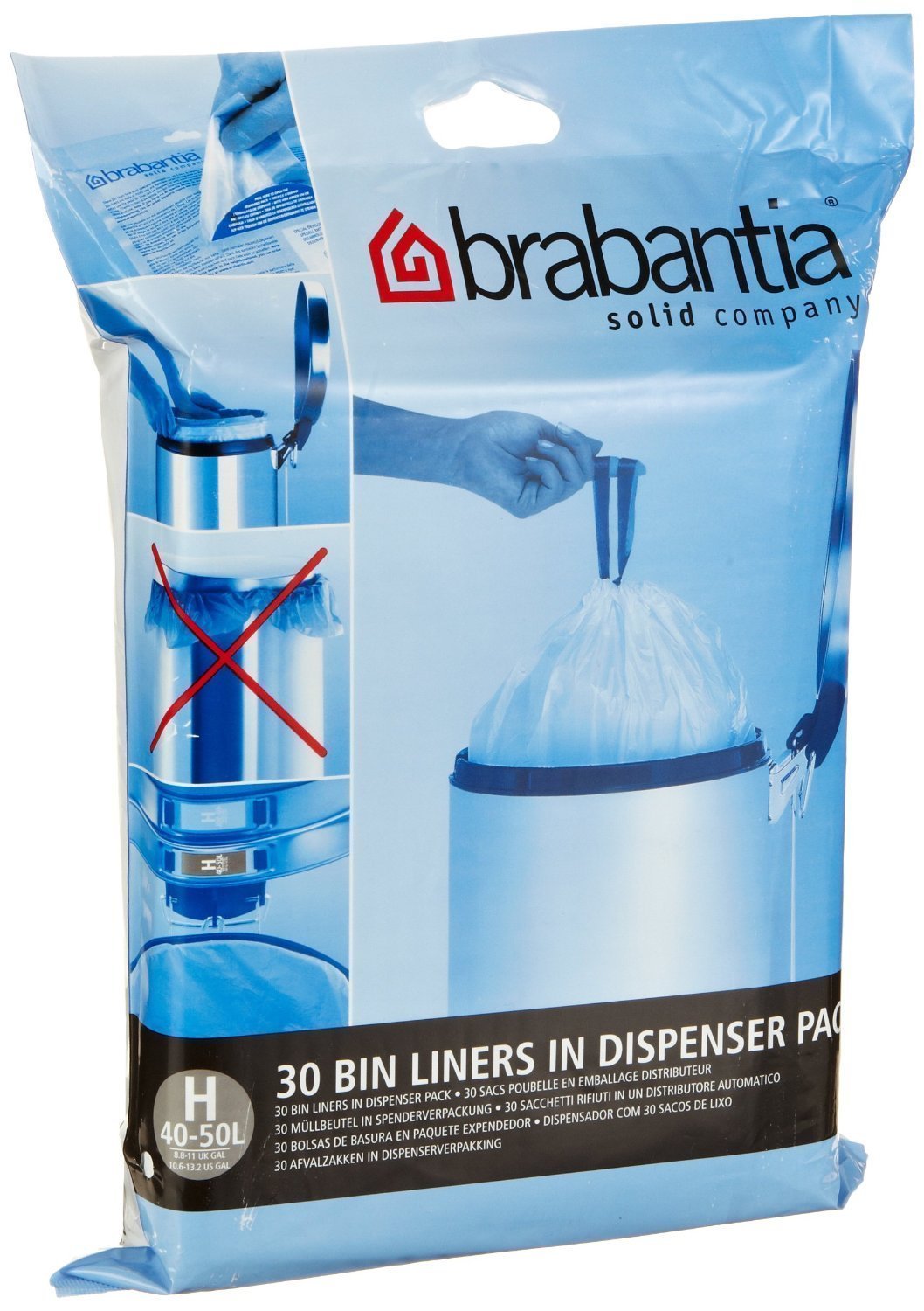 Brabantia Heavy Duty Perfect Fit Bin Liners (5 Packs of 20) 10-12 Litre