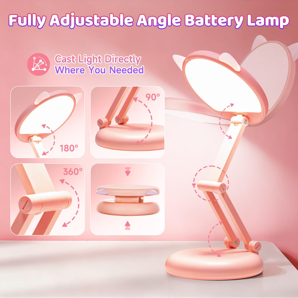 One Fire Rechargeable lamp, Portable Light, Reading Light,Long Battery Life