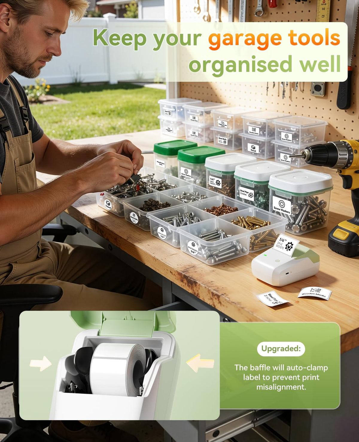NIIMBOT B1 2-Inch Label Maker, Portable Thermal Printer for Small Business