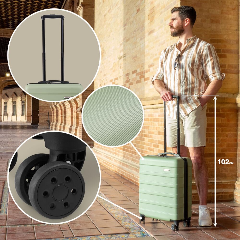 Cabin Max Cabin Suitcase Large for Ryanair, Easyjet 55x40x20 Hand Luggage