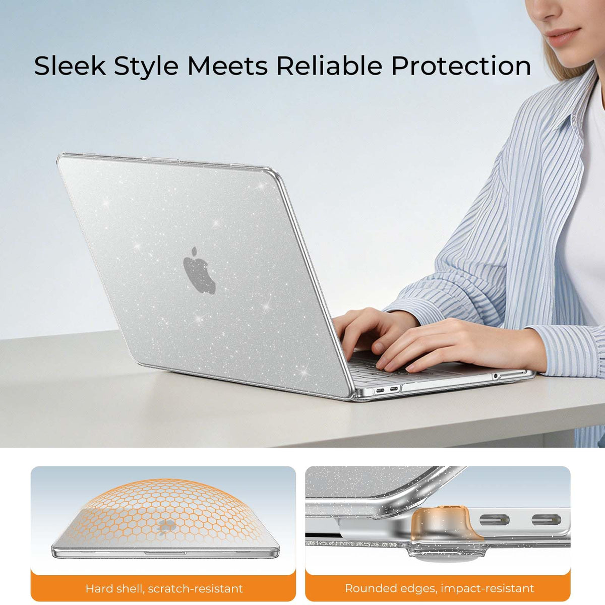 EooCoo for MacBook Neo Case 13 inch 2026 A3404 A18-Pro Crystal Clear