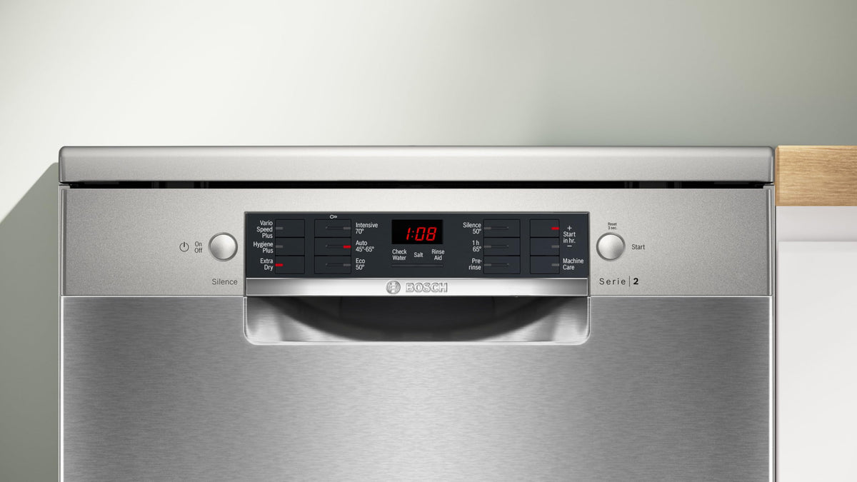 Bosch Series 2 SMS26AW08G Freestanding Dishwasher, 60cm, White