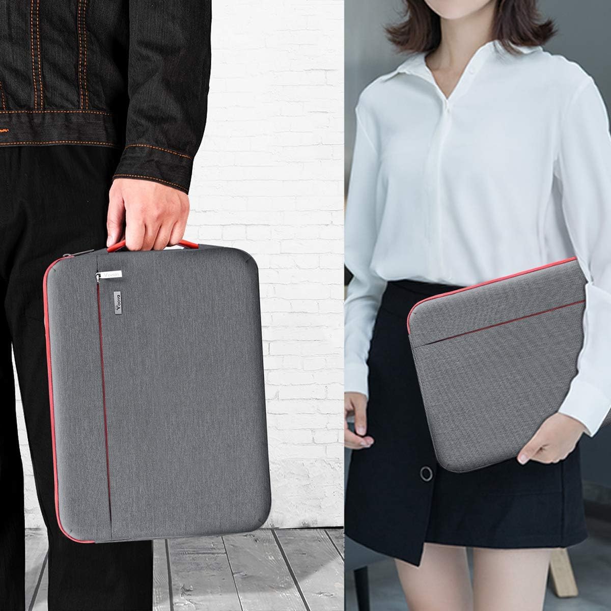 Voova 360° Protective Laptop Sleeve Case 11 11.6 12 inch, Waterproof Computer Cover Bag Compatible with Surface Pro 7 8/Laptop Go 2 3, MacBook Air 11, Chromebook, 12.5" Asus Acer Hp Tablet,Pink