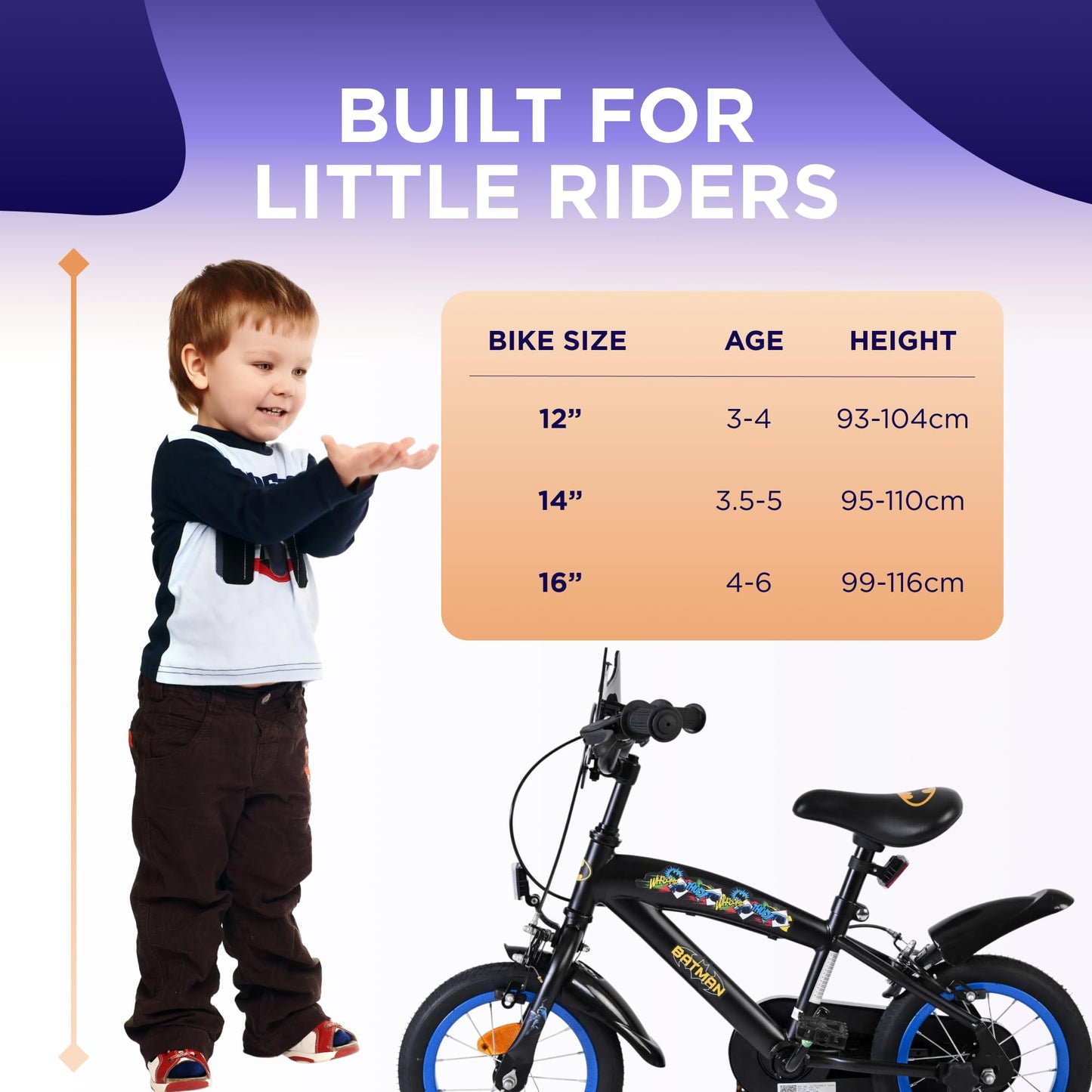 Volare Official Marvel Spider-Man Kids Bike 12" with Stabilisers — Ages 3-4