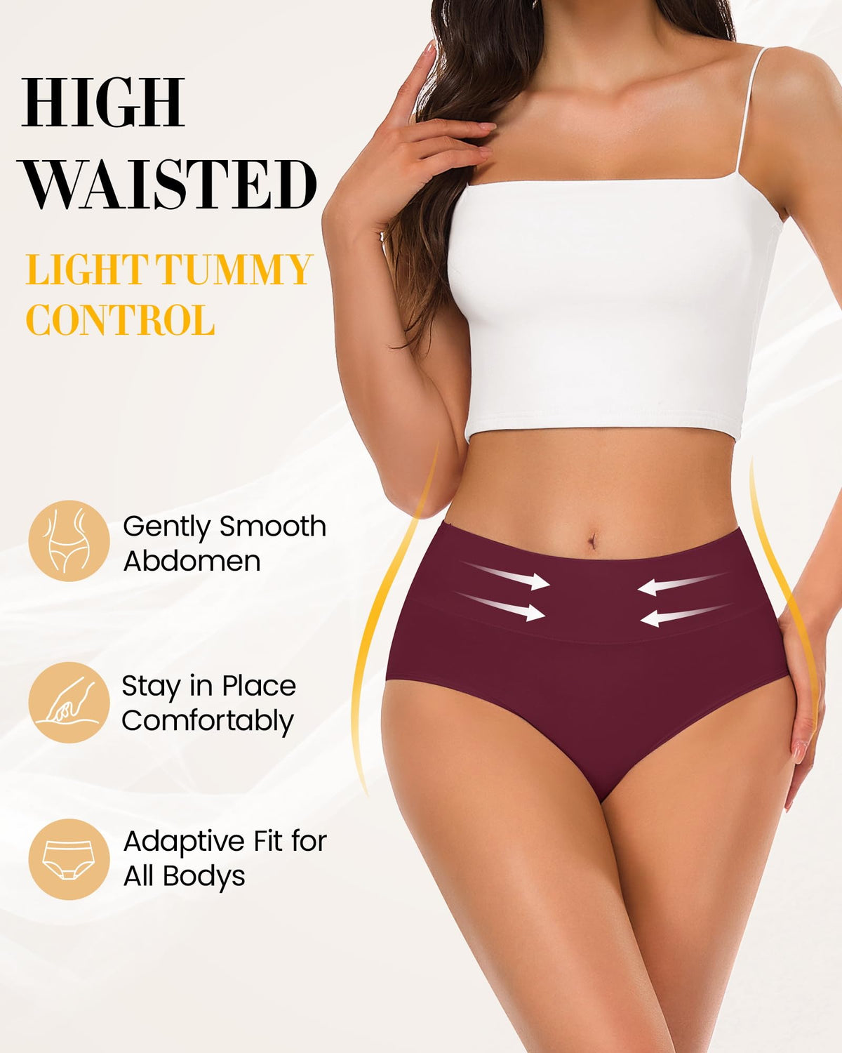 SIMIYA Cotton Underwear Women, High Waisted Knickers for Women Multipack