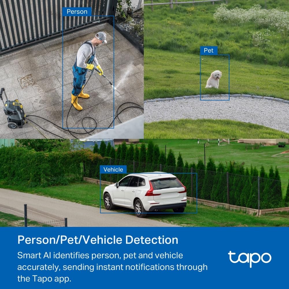 Tapo TP-Link C500 Outdoor Wi-Fi Security Camera, 360° FHD 1080P with Night Vision, Two-Way Audio, Cloud Video Recording, Works with Alexa
