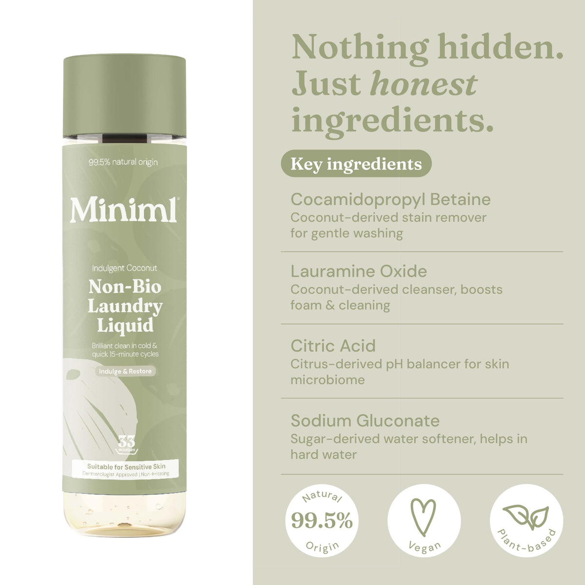Miniml Eco Laundry Liquid Washing Detergent 5L Refill – Fresh Linen