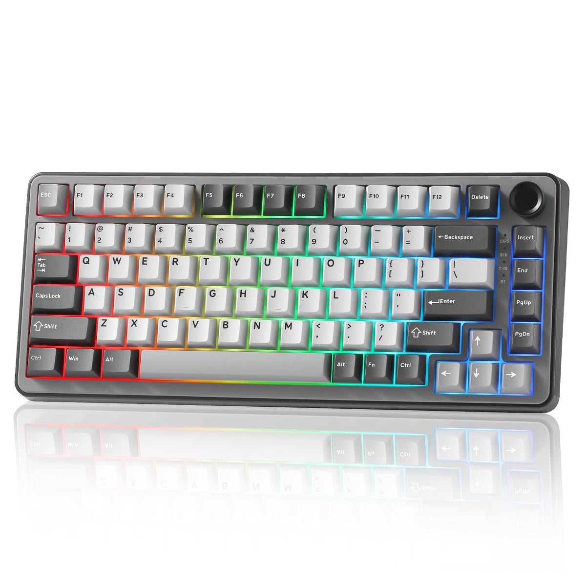 YUNZII B75 PRO 75% Wireless Mechanical Keyboard (Black Heart,Cocoa Switch)