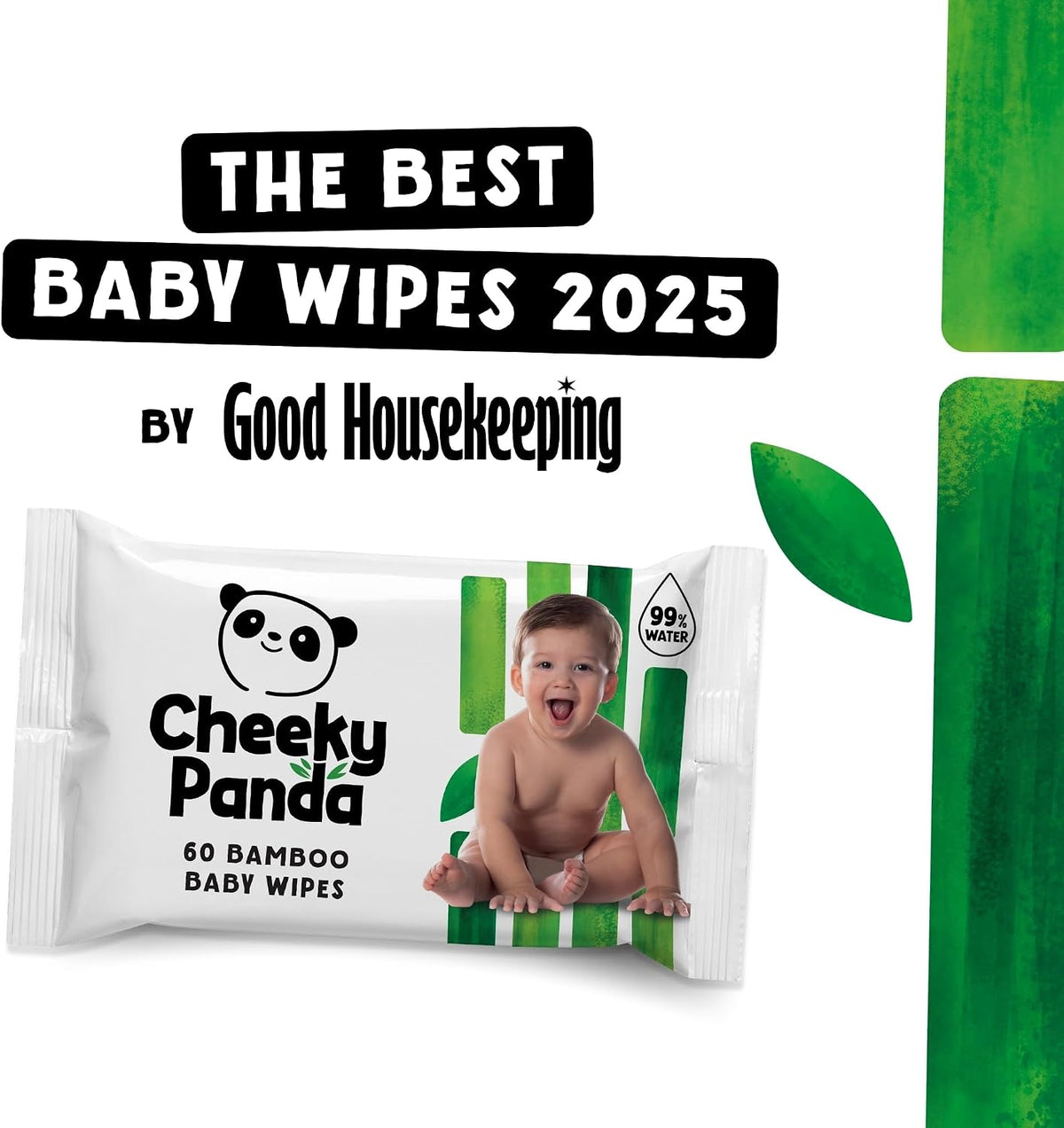 The Cheeky Panda Bamboo Biodegradable Baby Wipes Multipack | 99% Purified Water, Suitable for Sensitive Skin | Dermatologically Tested