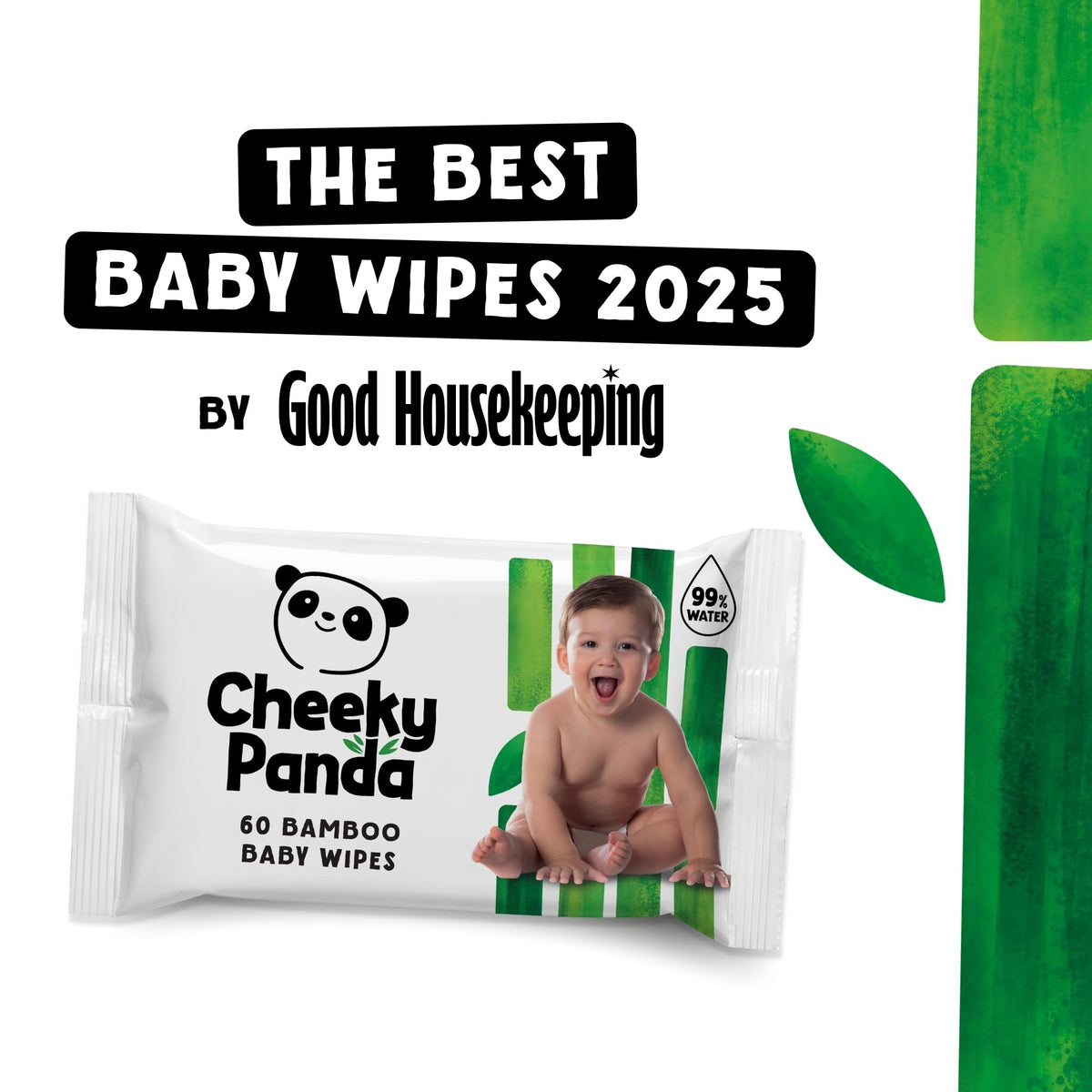 The Cheeky Panda Bamboo Biodegradable Baby Wipes Multipack | 99% Purified Water, Suitable for Sensitive Skin | Dermatologically Tested