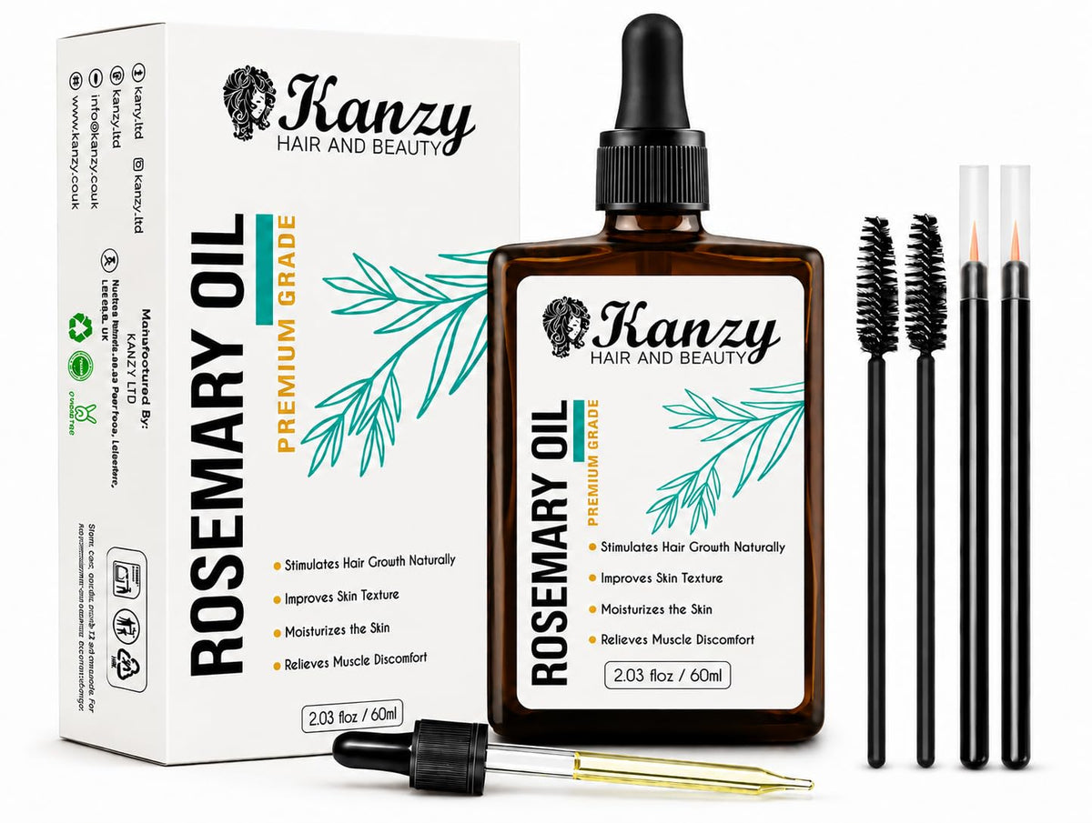 Kanzy Vitamin E Oil for Skin, Hair, Lips and Face - Naturally Sourced Multi-Purpose Plant-Based Vitamin E Oil for Hair Growth as Skincare and Haircare Product for both Men and Women (30 ml)