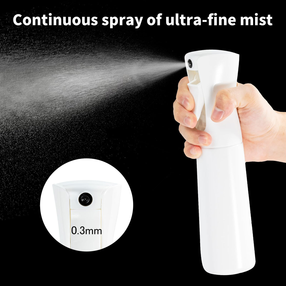 Spray Bottles Continuous Ultra Fine Mist Empty Water Bottles Hairdresser Spray Bottles Salon Hairdresser Hair Tool Water Sprayer (200ML, Mint Green)