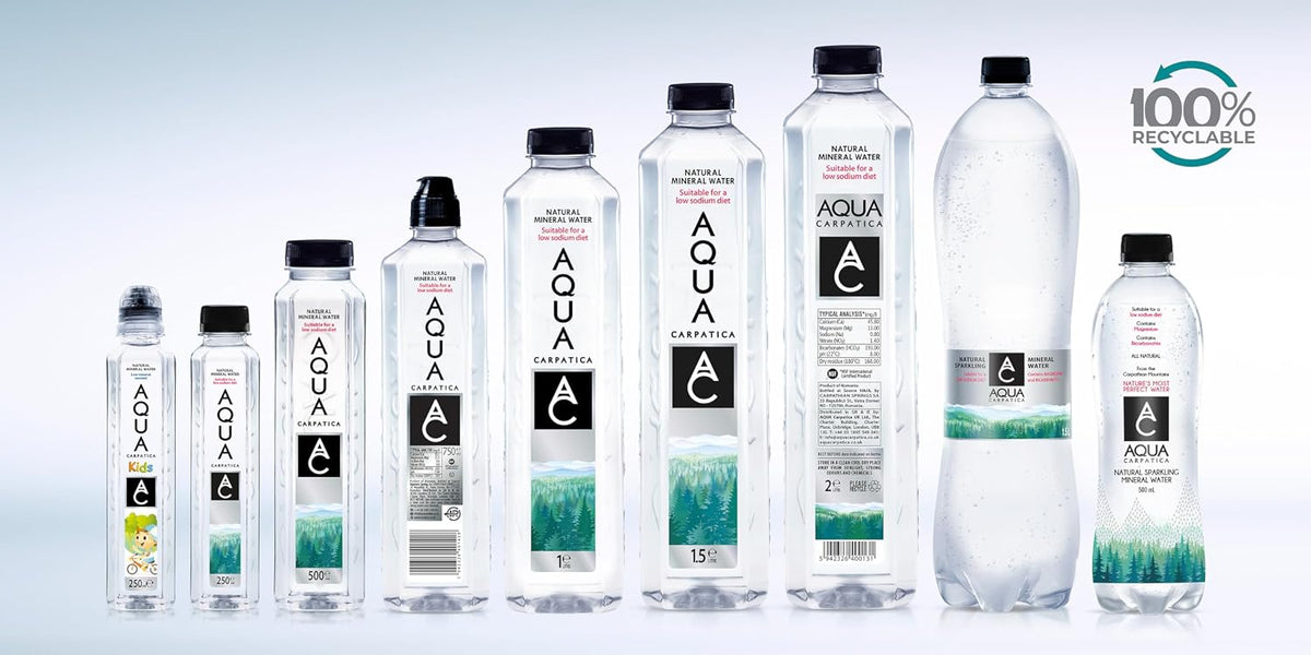 AQUA Carpatica Still Mineral Water, Naturally Alkaline, PET, 6 x 500ml