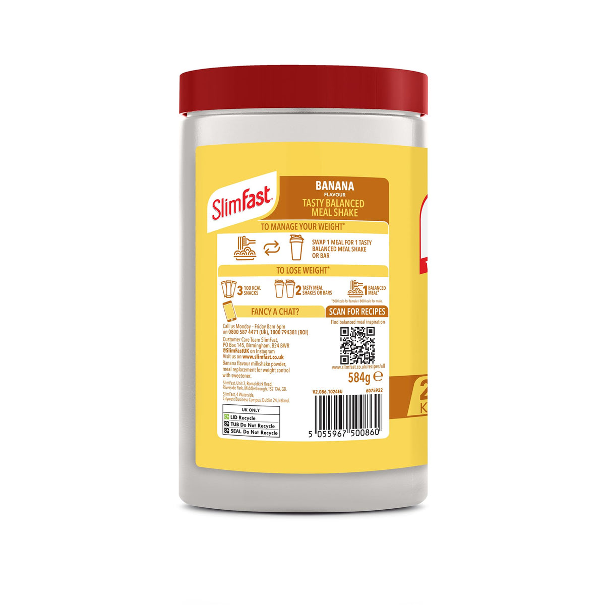 SlimFast • Meal Replacement Powder • Caramelised Biscuit Flavour • 584g