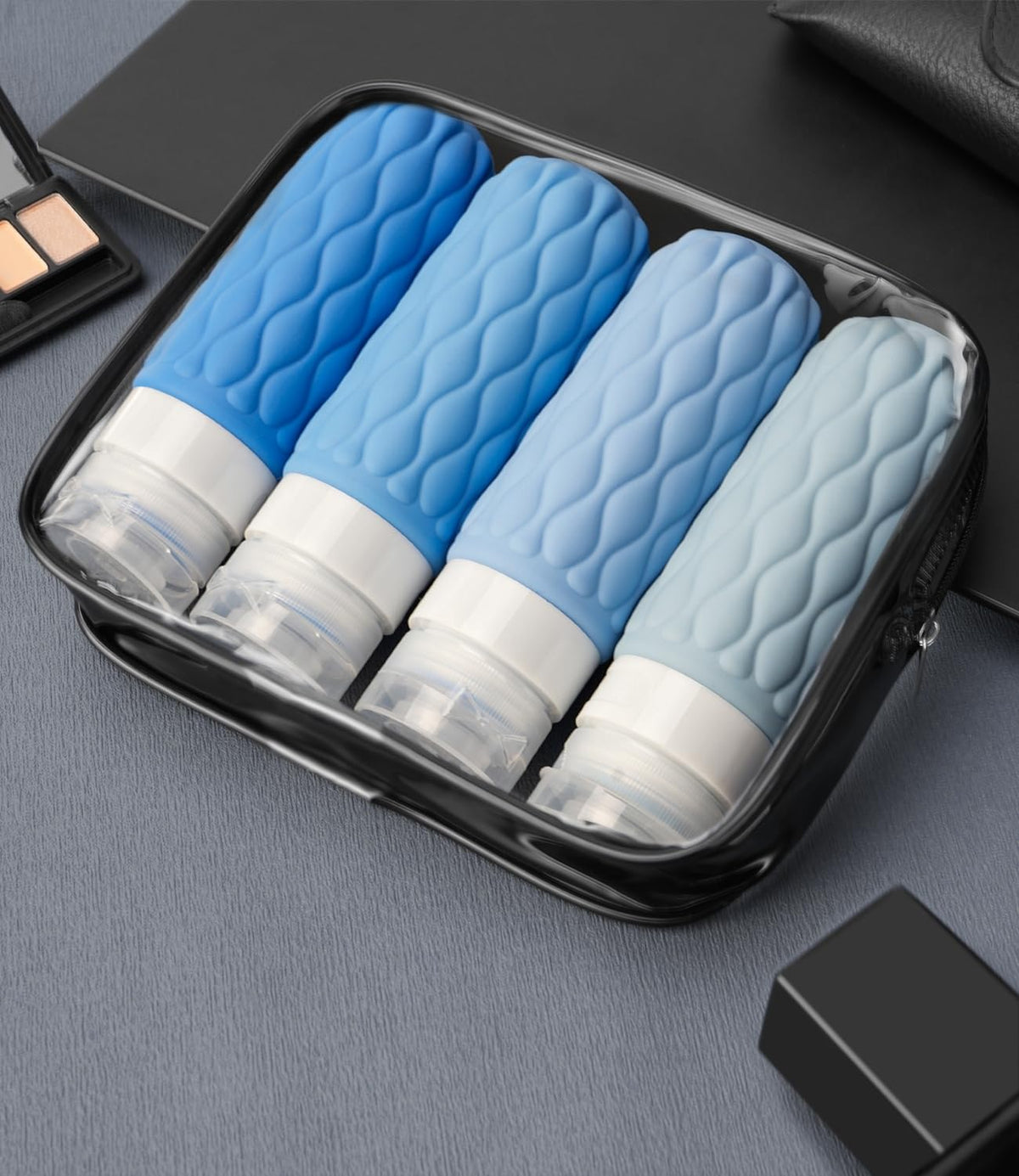 100ml Silicone Travel Bottles for Toiletries for Shampoo and Conditioner