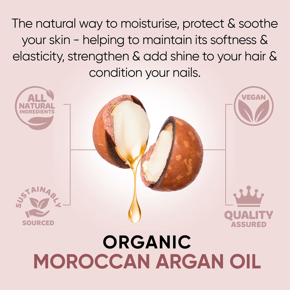 Pure World Natural Castor Oil 250ML Cold & Freshly Pressed 100% Pure and Undiluted Hexane Free Nourish Your Skin and Hair Eyebrows, Nails, Beard, Hair, Eyelash Growth Food Grade
