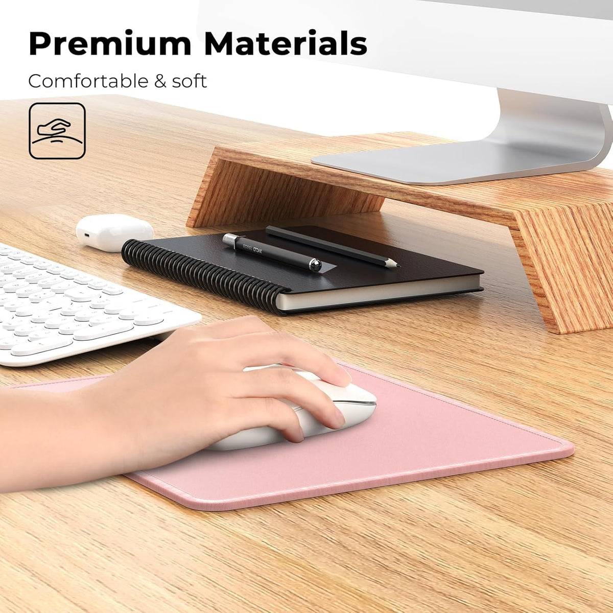 cimetech Gaming Mouse Pad 800 * 300 * 3 MM, Extended Large Mouse Mat Computer Keyboard Desk Pad with Anti-Slip Rubber Base Comfortable Waterproof Soft Cloth, Improved Precision and Speed - Black