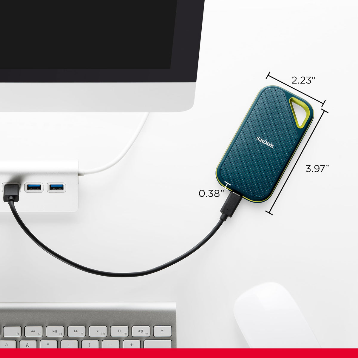 SanDisk Extreme Portable SSD 2TB - Up to 1050MB/s Read Speeds (Older Model)