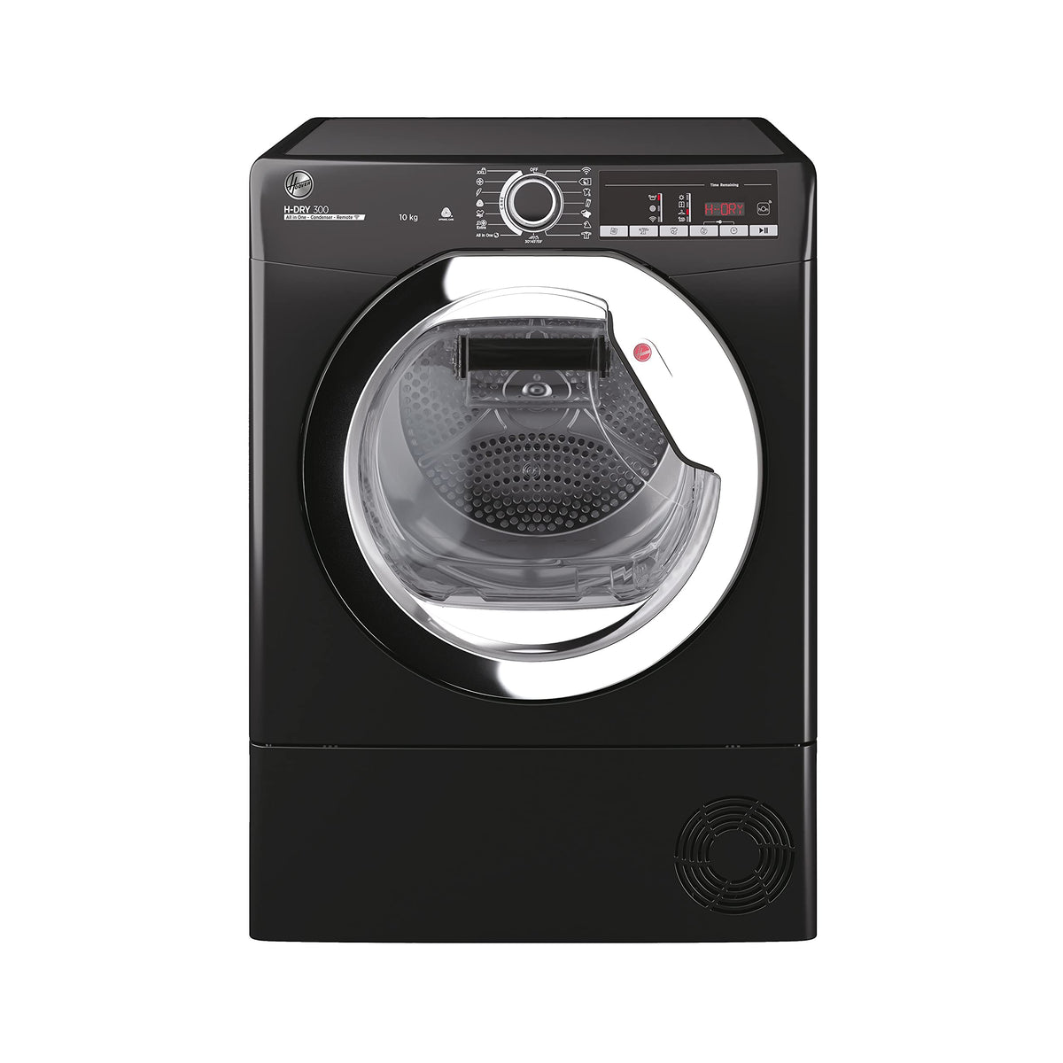 Hoover HLEC8LGB-80 Freestanding Condenser Tumble Dryer, Sensor Dry, 8 kg Load, Black