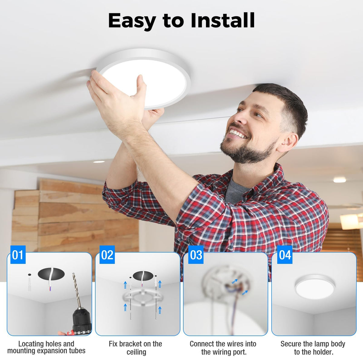 Peasur Bathroom Light, 3000K/3500K/4000K/5000K/6500K 5 Color Temperature