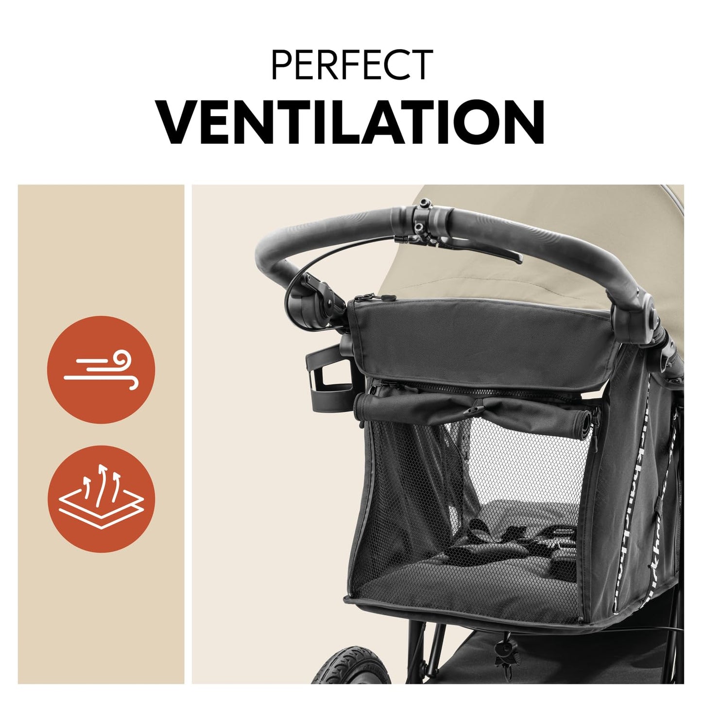 hauck Runner 3, Olive Heavy Duty All-Terrain Stroller with Handbrake, XL Sunshade, Cup Holder, Rain Cover, XL Air Wheels, Reclining Backrest from Birth to 22kg, Handle