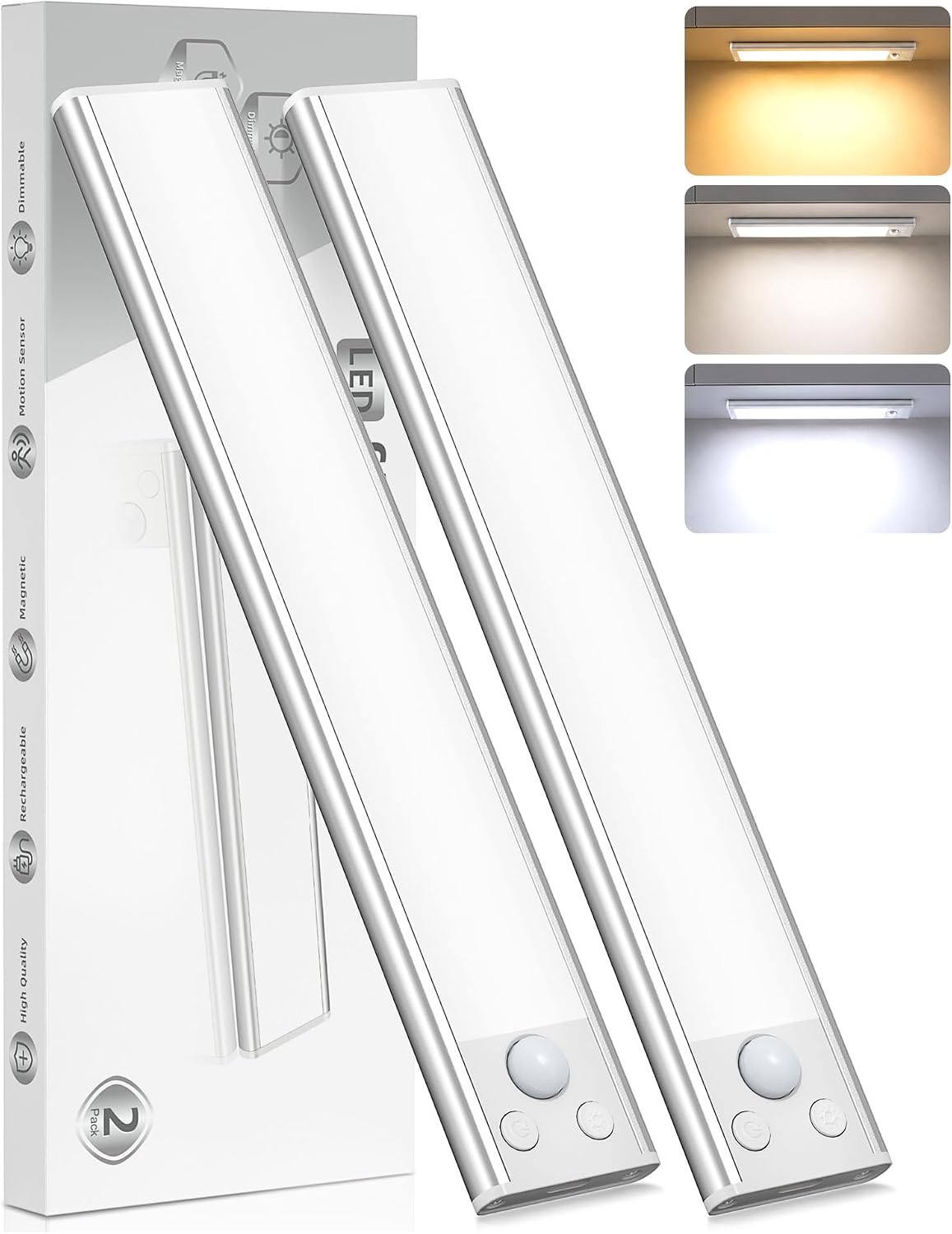 JEKEMORYE Under Cabinet Kitchen Lights Cupboard - LED Motion Sensor Light