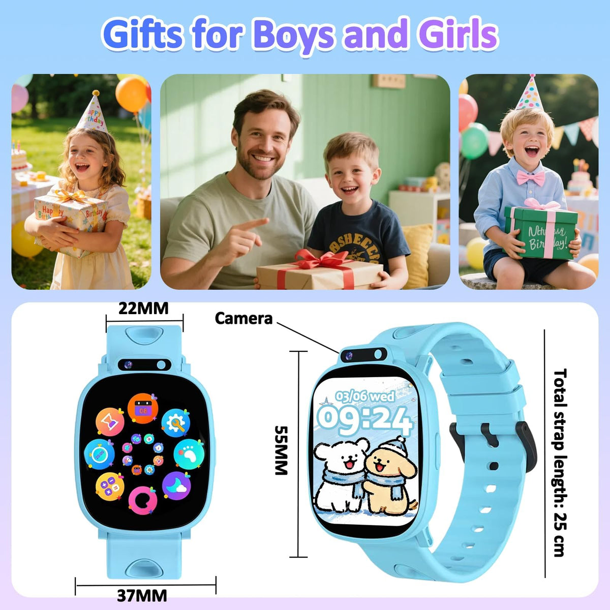 Kids Smart Watch for Boys Girls, Smart Watch for Kids Fitness Watch