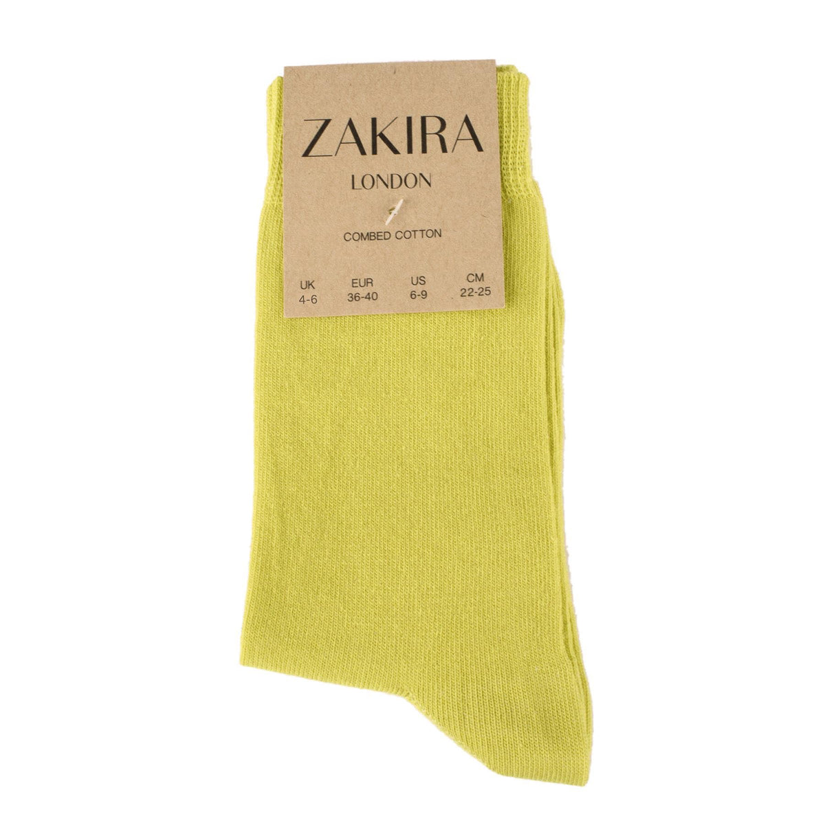 ZAKIRA Combed Cotton Dress Socks, Crew Socks