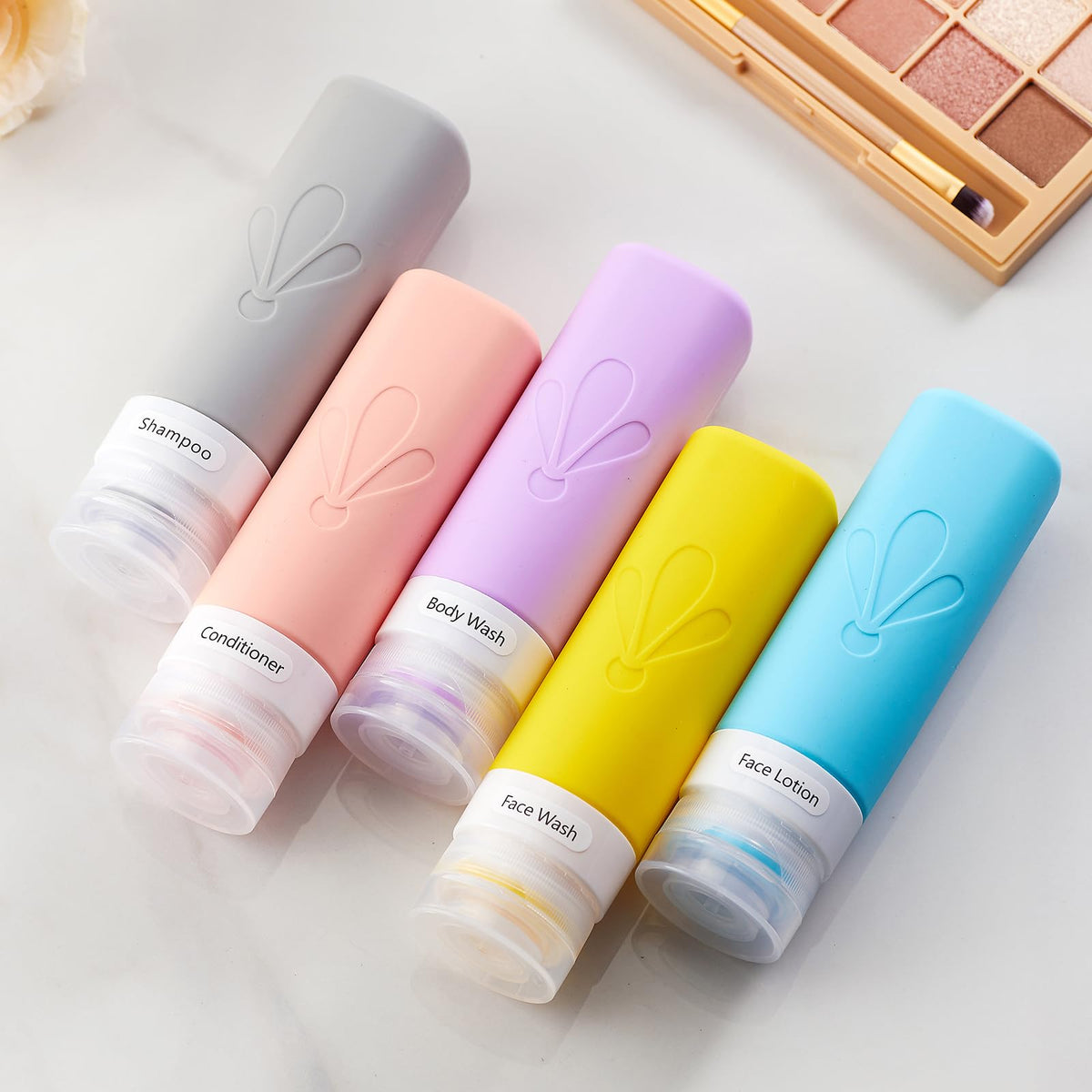 INSFIT Travel Bottles for Toiletries, 17 Pack Leakproof Travel Size Toiletries, Airplane Travel Essentials, Holiday Essentials for Women and Men with Labels/Clear Bag