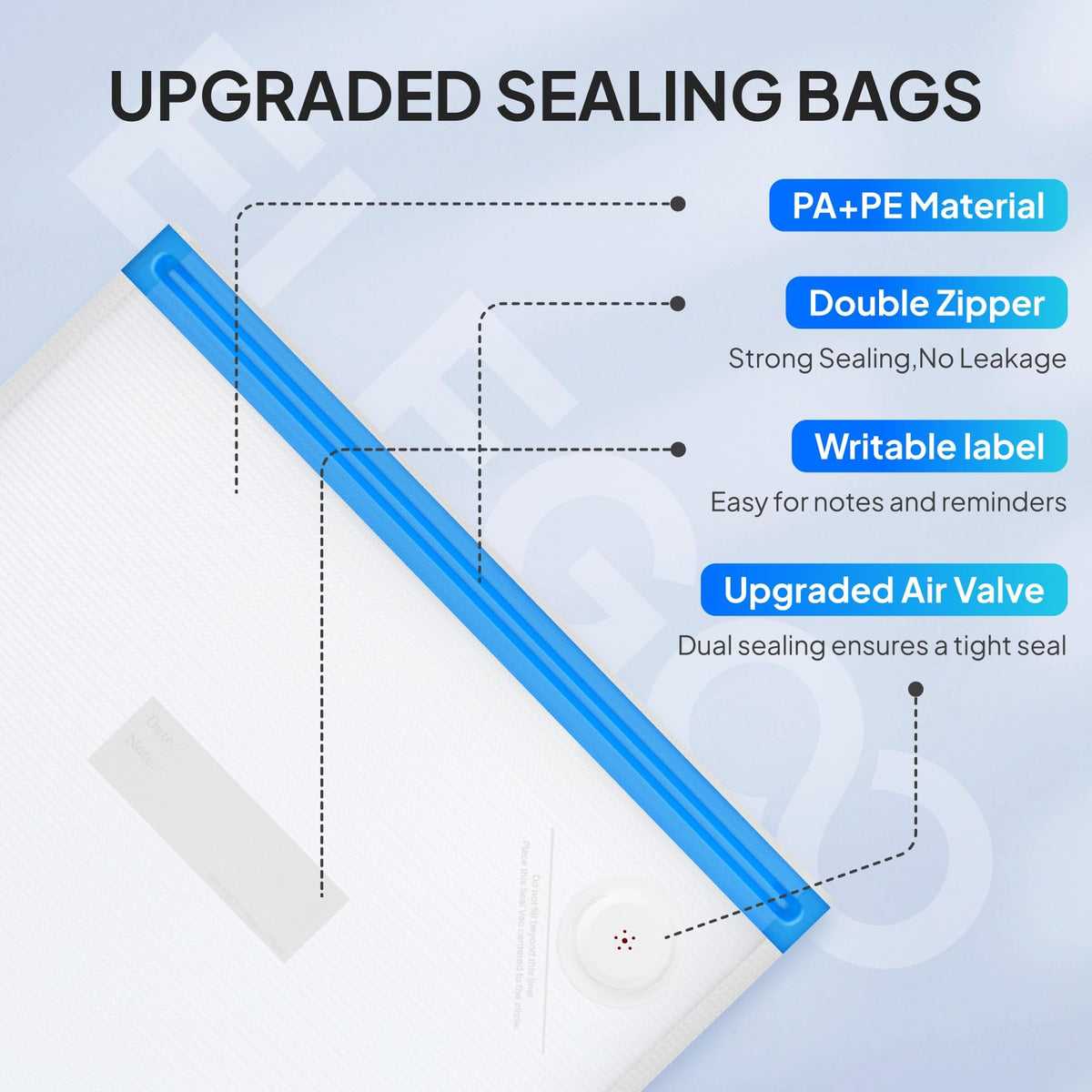ELEGOO Filament Vacuum Kit 20 Bags Auto Pump (35x32cm)