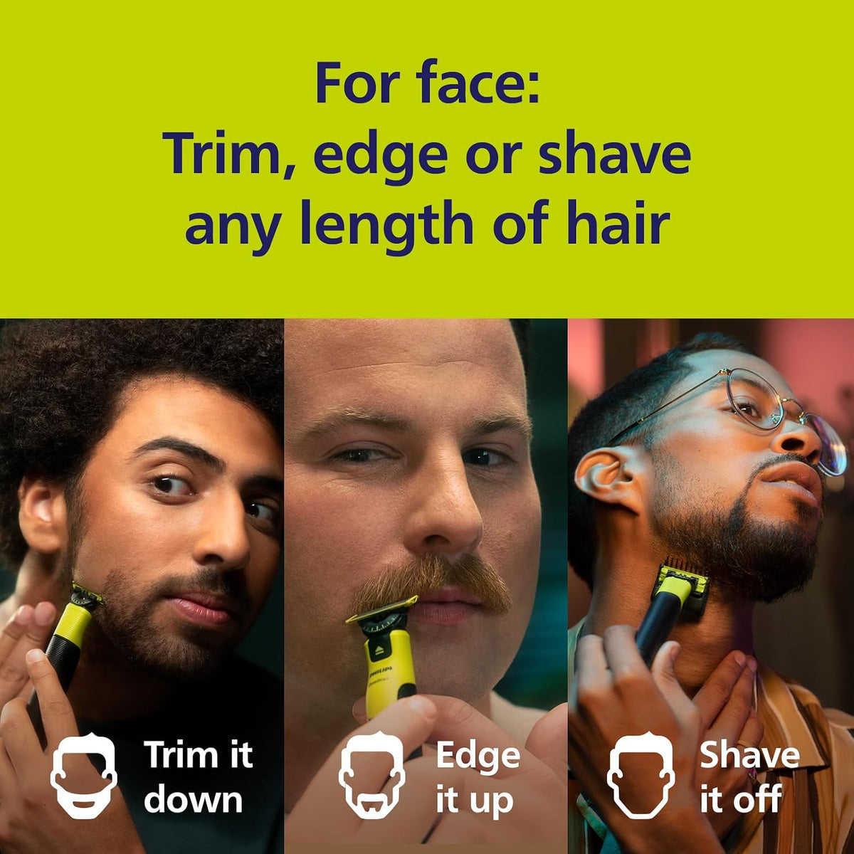 Philips OneBlade Original 360 Blade Heads, Compatible with all OneBlade and Pro Electric Shaver & Trimmers, Original from Philips, 3x One Blade, 12-Month Supply (QP430/60)