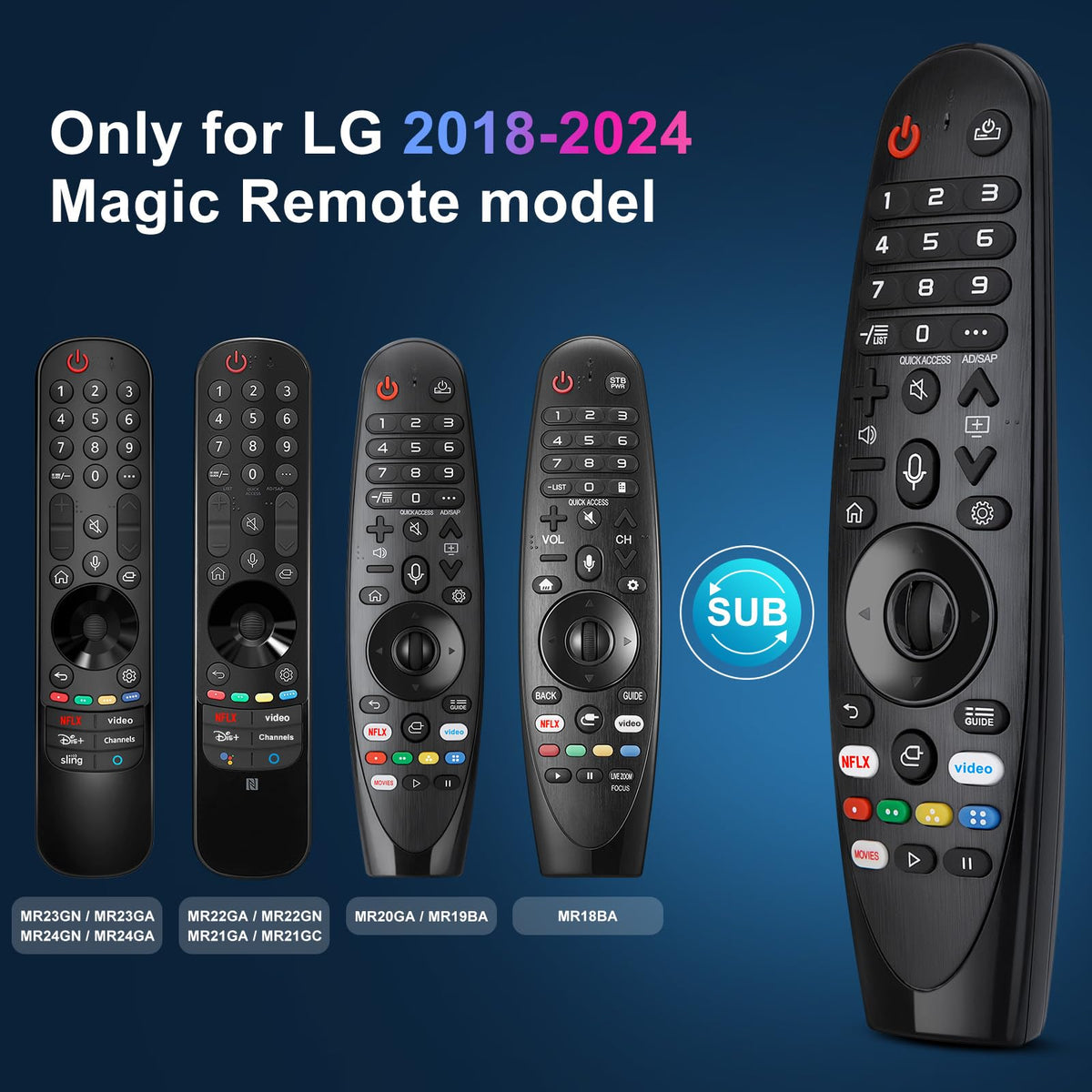 Universal Remote Control Replacement for LG All Smart TV