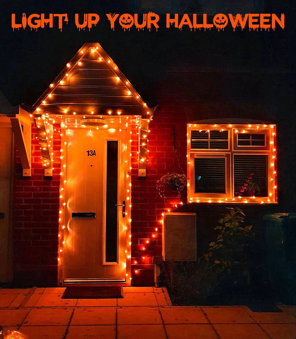 cshare Halloween Decoration Lights,Orange Fairy Lights, 3m 9.8ft 30 LED Halloween Decor String Lights Micro Silver Wire Battery Operated for Autumn Door Window Party Fall Decor.