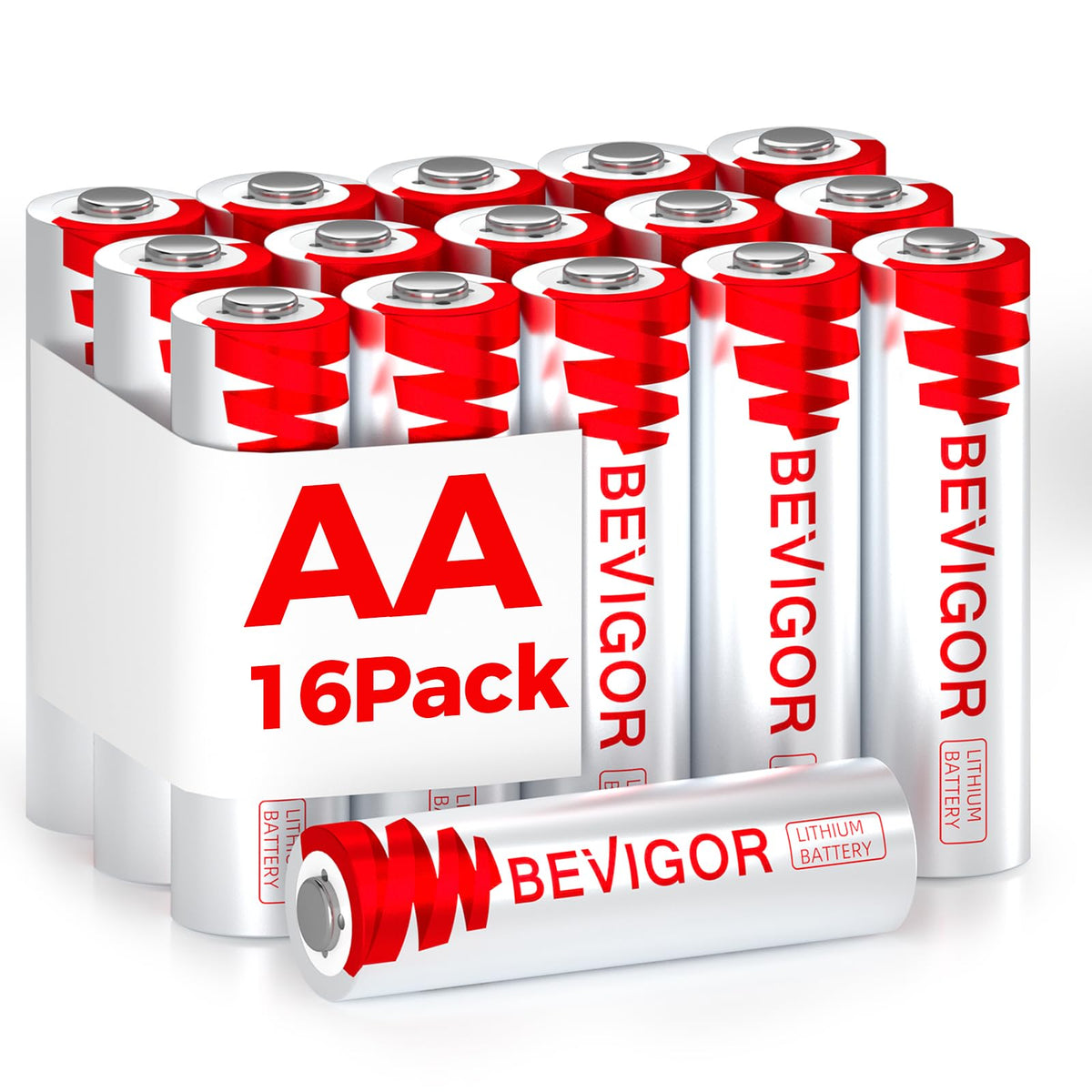 BEVIGOR Lithium AA Battery Pack of 4