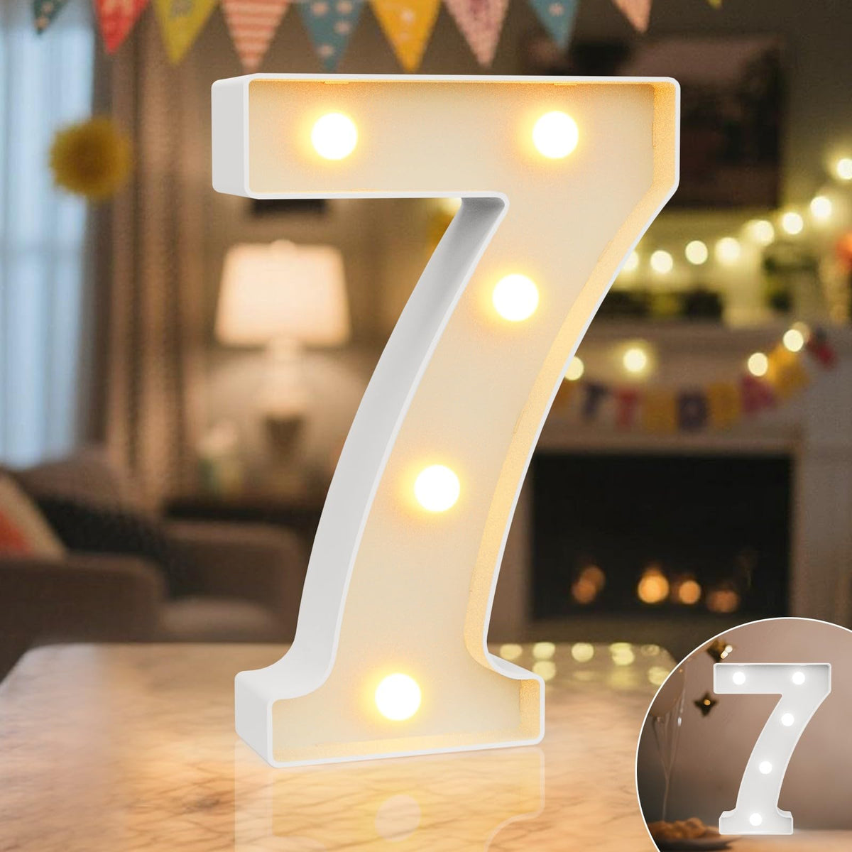 Ledido Pink Glitter Light Up Number 80 for 80th Birthday Decorations